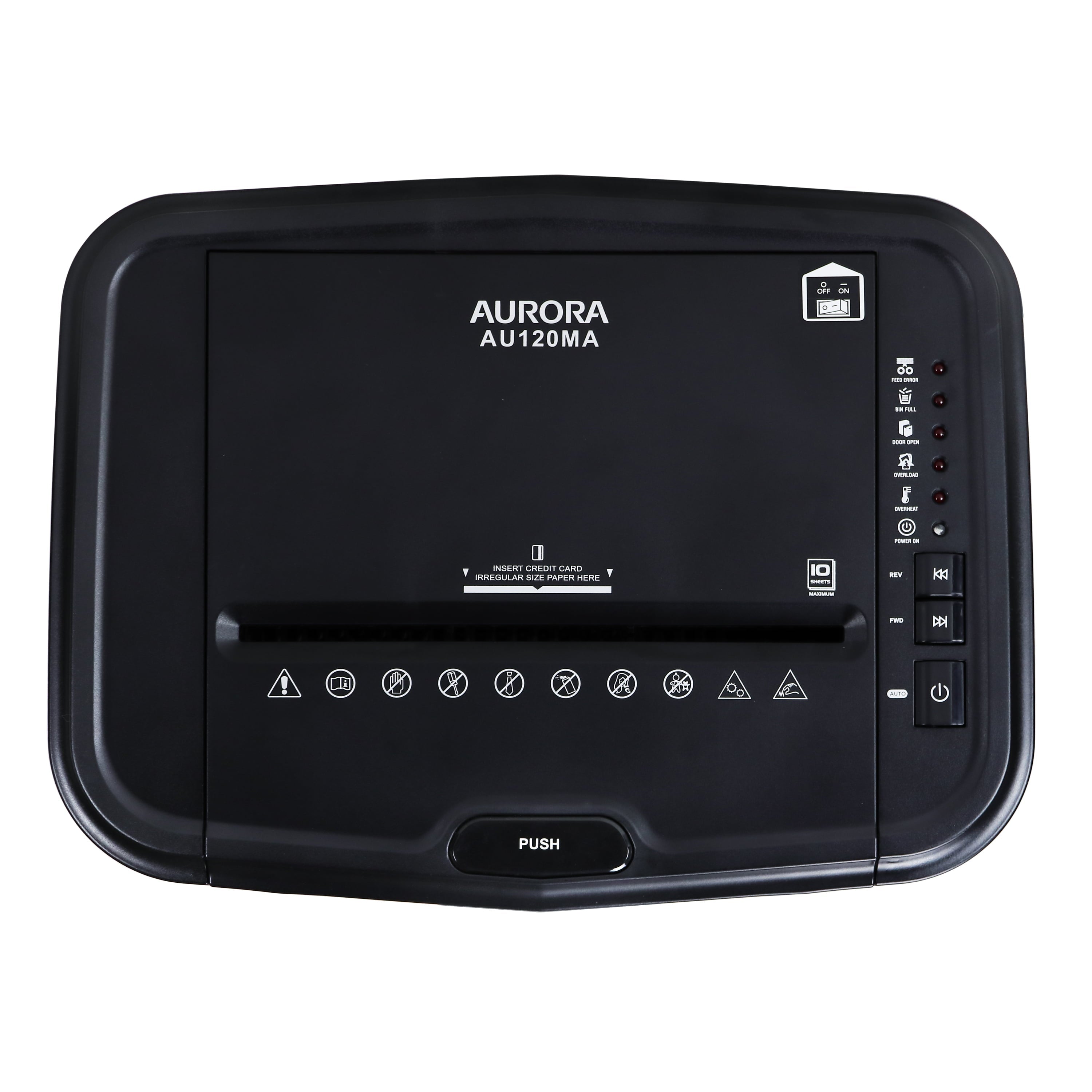 Aurora GB 120-Sheet Auto Feed Micro-Cut Paper Shredder with Pullout Basket
