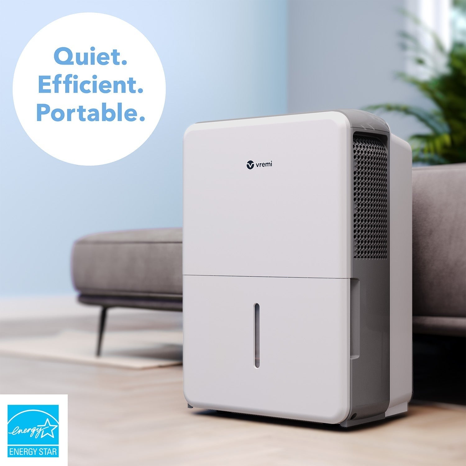 Vremi 50 Pint 4,500 Sq. ft. Dehumidifier Energy Star Rated for Large Spaces and Basements