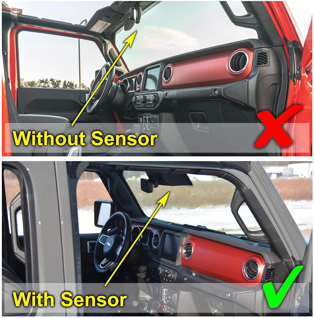 Front Windshield Sunshade for 2020-2023 Jeep Gladiator Pickup - Adaptive Cruise Control Sensor