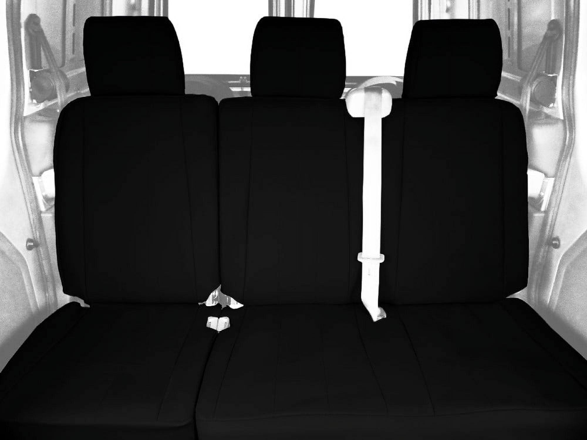 CalTrend Rear 60/40 Split Bench DuraPlus Seat Covers for 2012-2015 Honda Pilot - HD177-01DA Black Insert and Trim