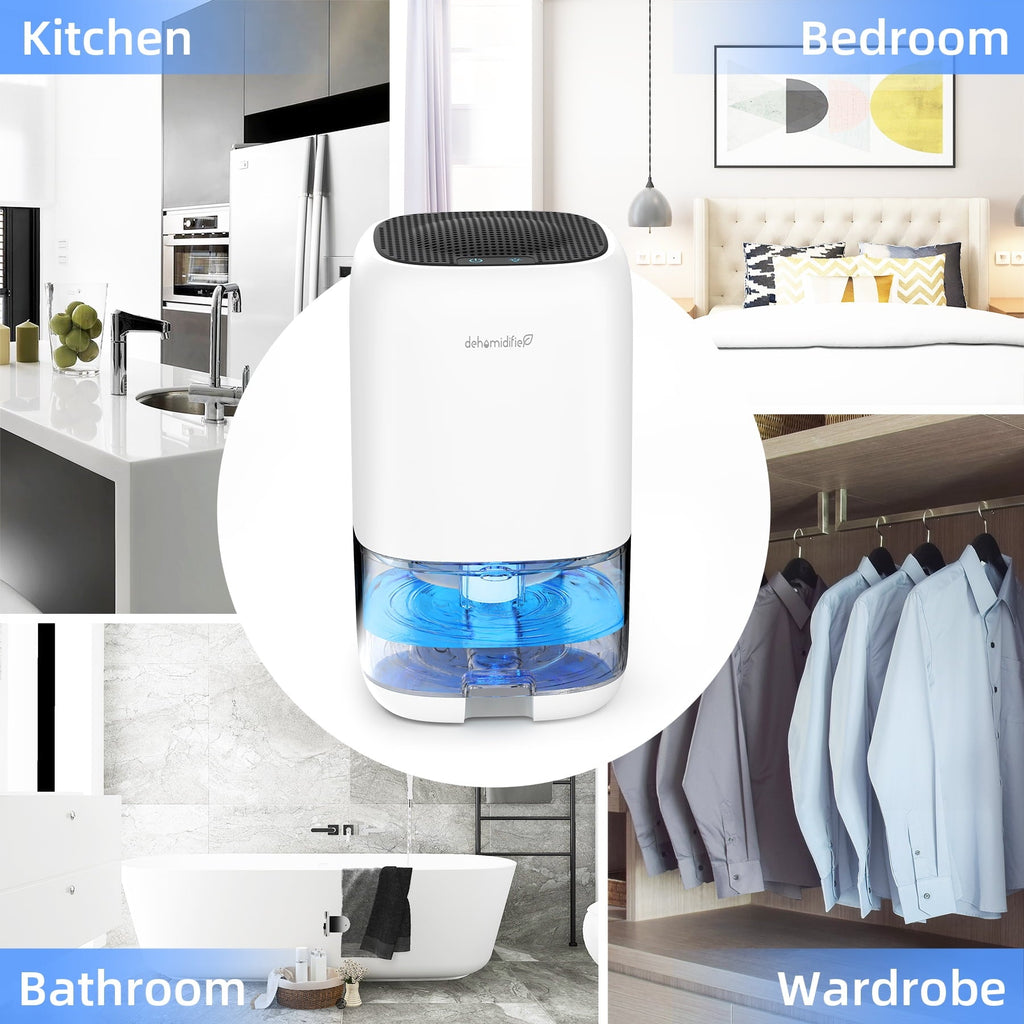 KLOUDIC Dehumidifier Portable and Ultra Quiet with Automatic Defrosting for Home 1000ML(2200 Cubic Feet)