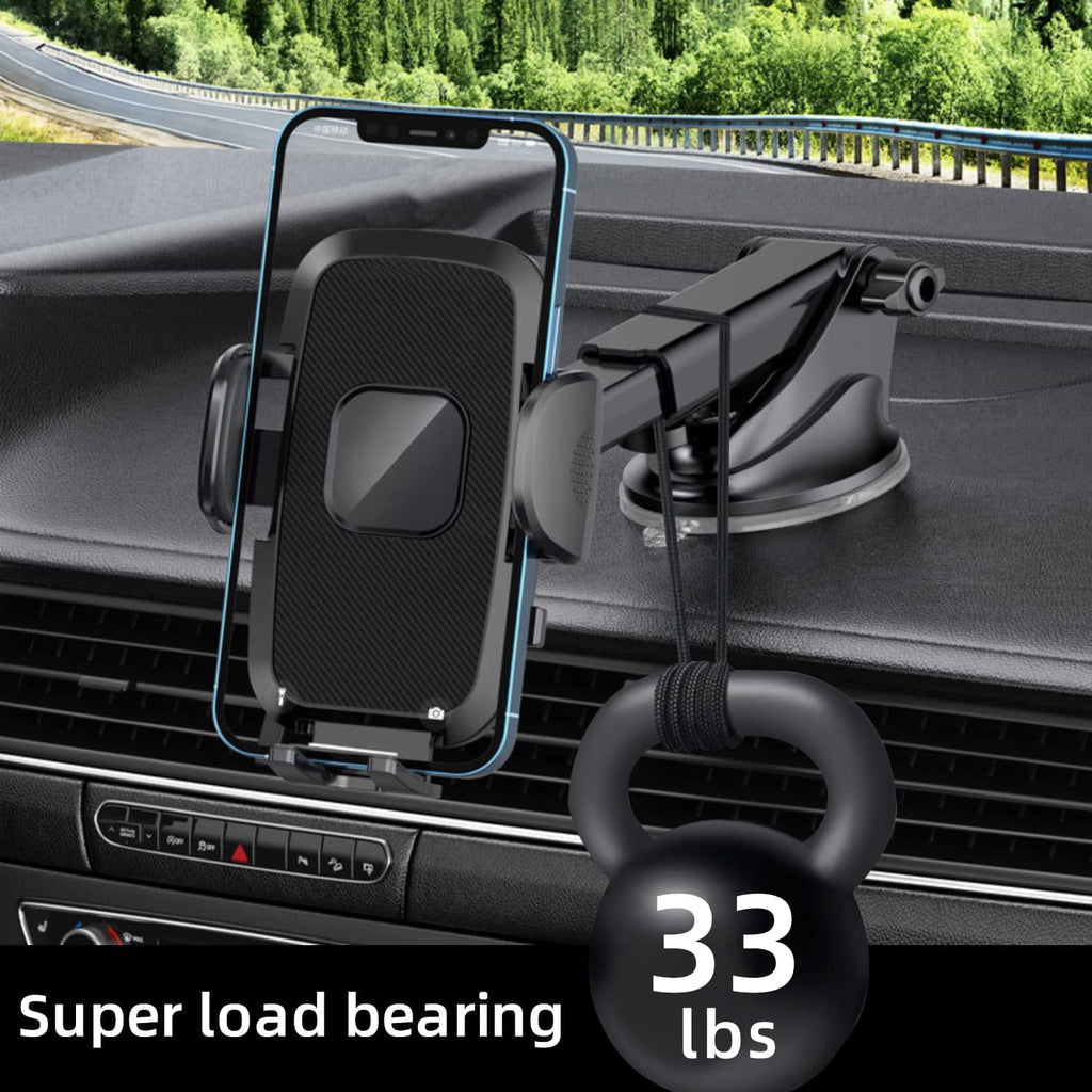 Charmount Car Phone Holder Mount, Cell Phone Holder for Car Dashboard Windshield Air Vent Compatible with iPhone 13 Pro Max 12 11 X XS XR 8 7, Samsung Galaxy S21 S20 S10+ All Phones