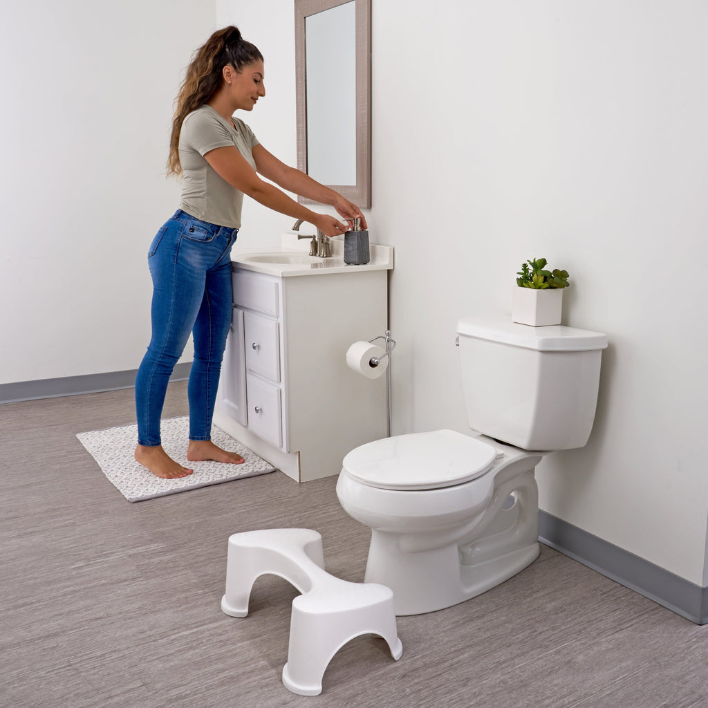 Clorox Antimicrobial Reversible Toilet Stool - Elevated Support for feet