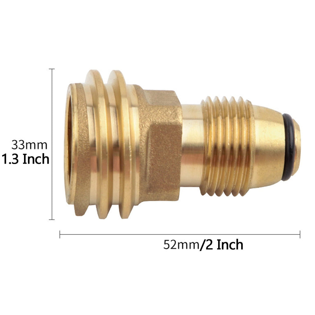 LANLIN Propane Gas Adapter Converts POL LP Tank Service Valve to QCC1/Type1 Outlet Brass Adapter Fitting