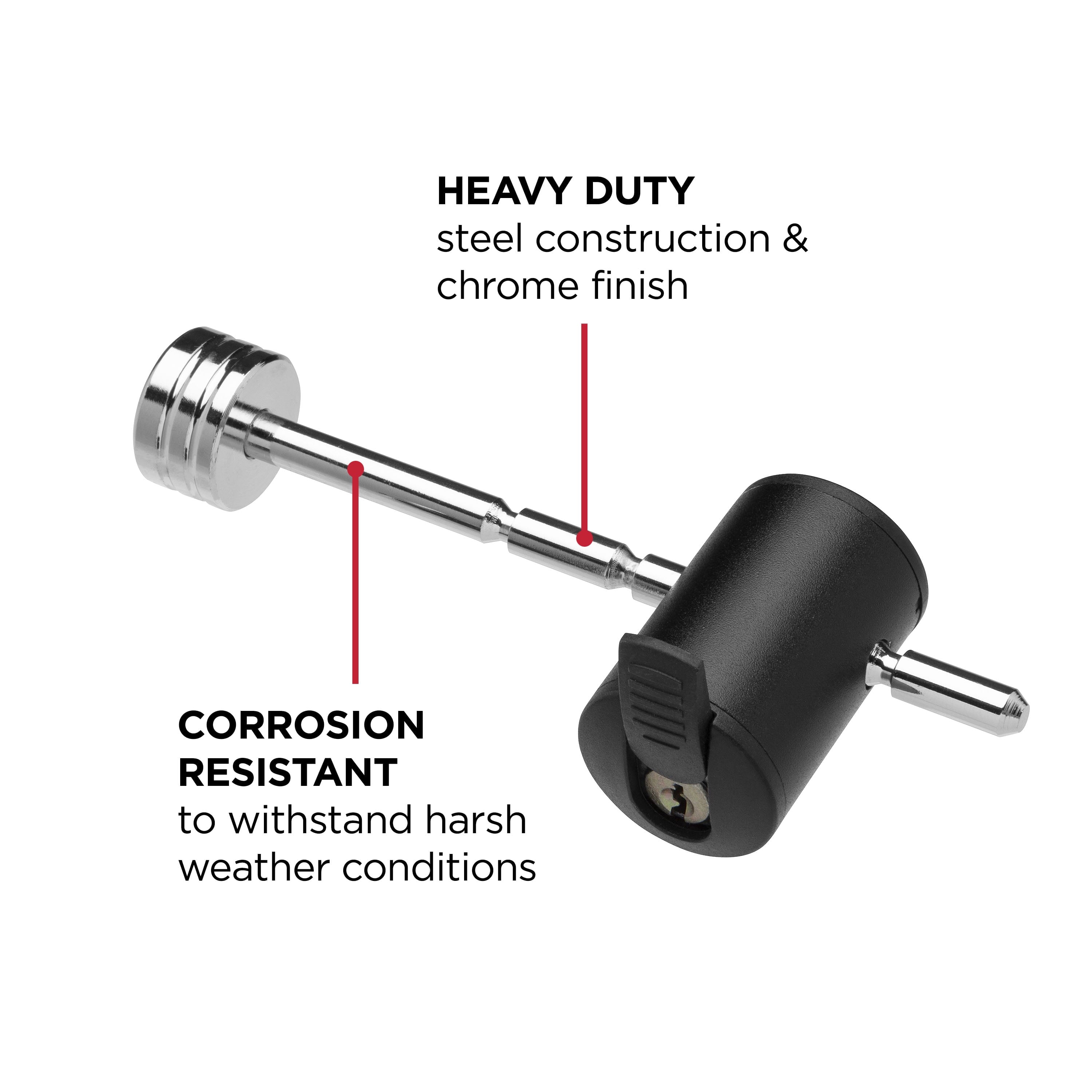 TowSmart Adjustable Coupler Locking Pin, Fits 1" to 3" Coupler Spans, Silver, 7274