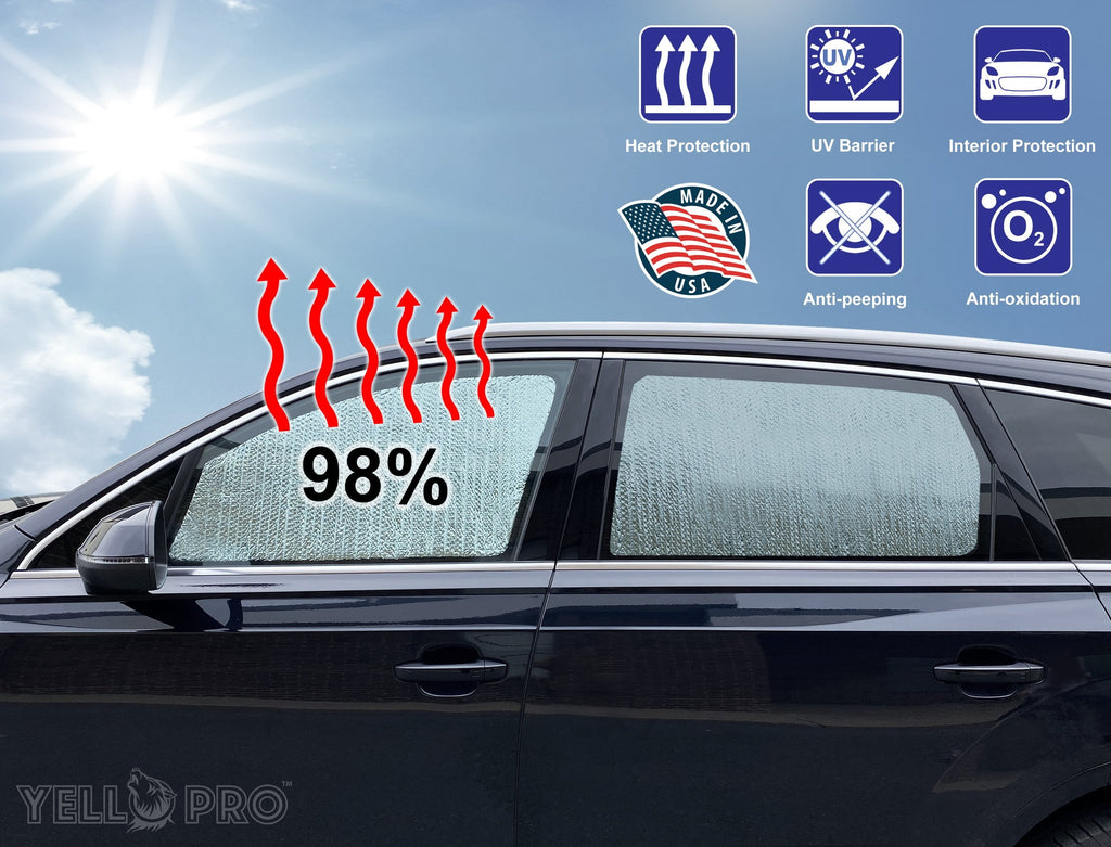 Side Window Front Row Sunshade for 2020-2022 Jeep Gladiator Pickup (Set of 2)