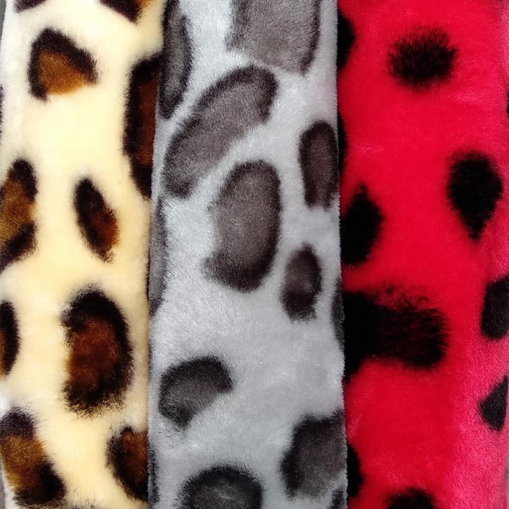 Universal 15" Auto Car Steering Wheel Cover Leopard Print Plush Elastic Section Steering Wheel Cover Velvet Fluffy Comfy Universal 15 Inches Car Wheel Protector for Women Girls