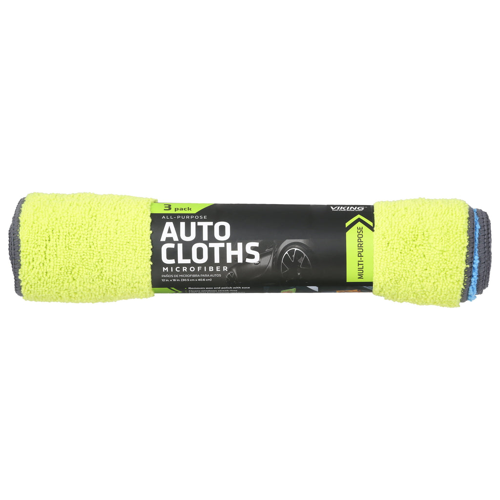 8065021 AUTO CLEANING CLOTH 3PK Viking 16 in. L X 12 in. W Microfiber Auto Cleaning Cloth 3 pk