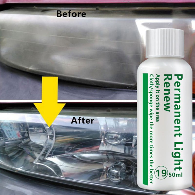 50ML Car Headlight Repair Fluid Kit Lamp Cover Scratch Repair Refurbished Brightening Cleaning Restoration
