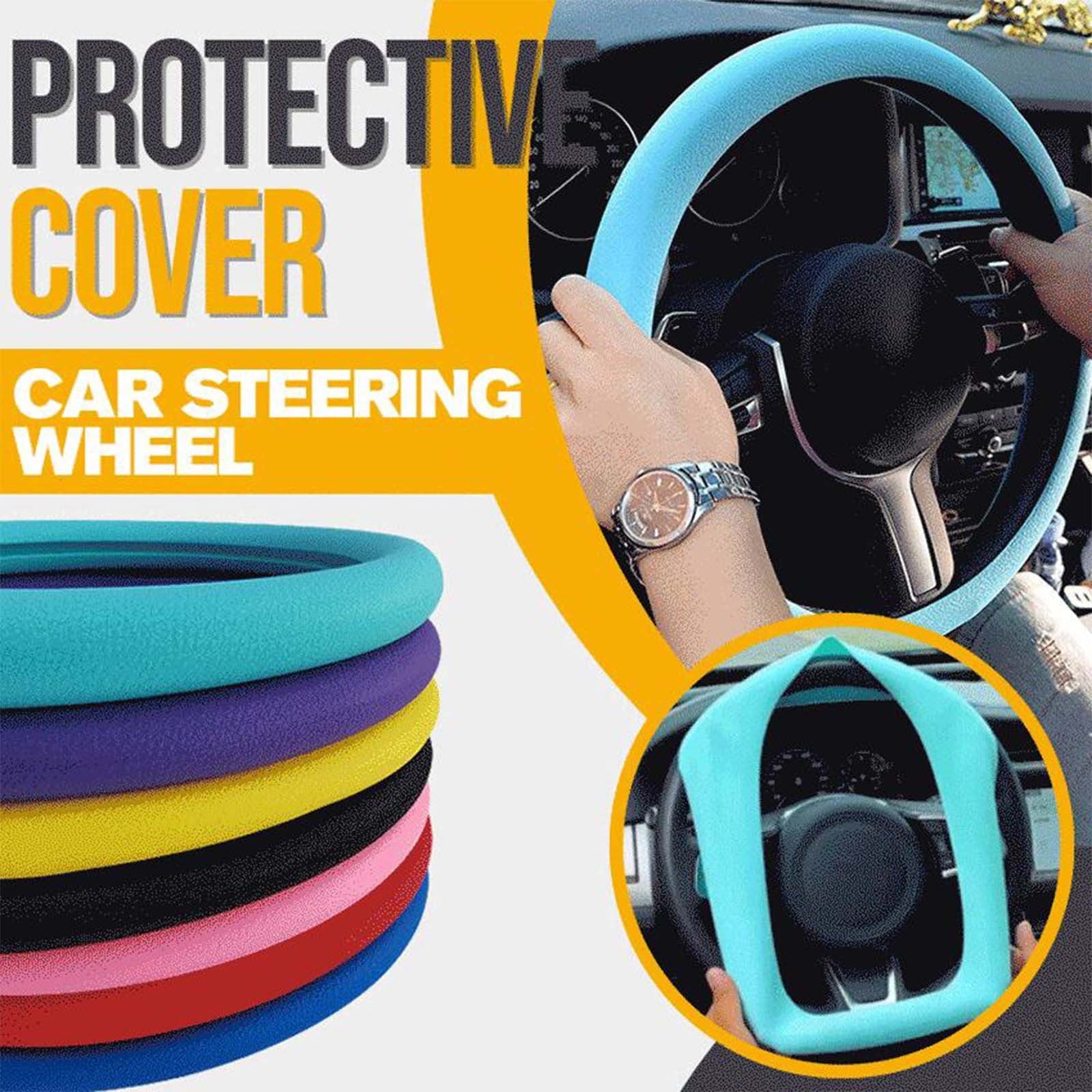Daiosportswear Clearance Silicone Car Steering Wheel Cover, Anti Slip and Wear-Resistant, All-Season Universal