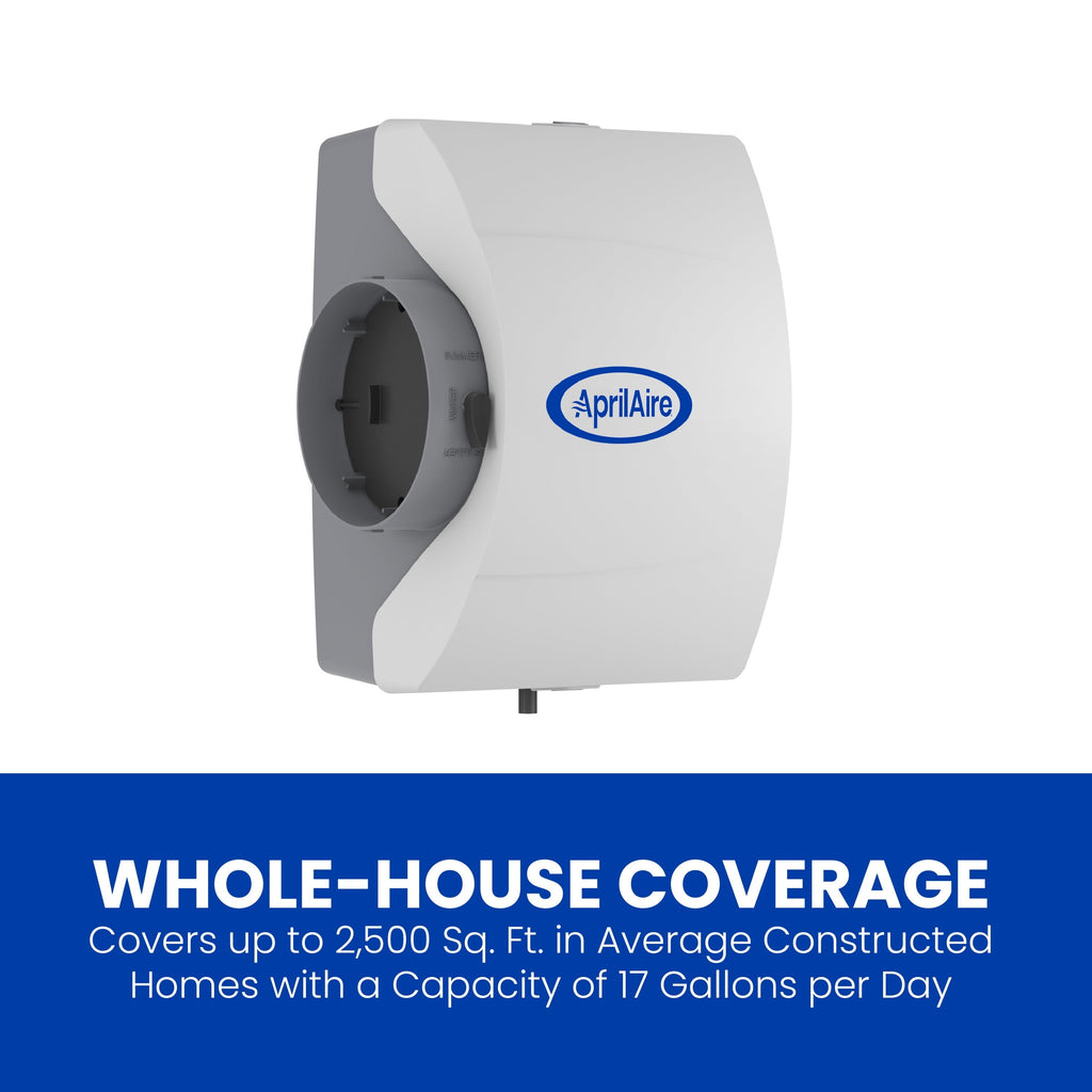 AprilAire 600M Whole-House Humidifier - Manual - Large Capacity Water Saver Furnace Humidifier for Homes up to 4,000 Sq. Ft.