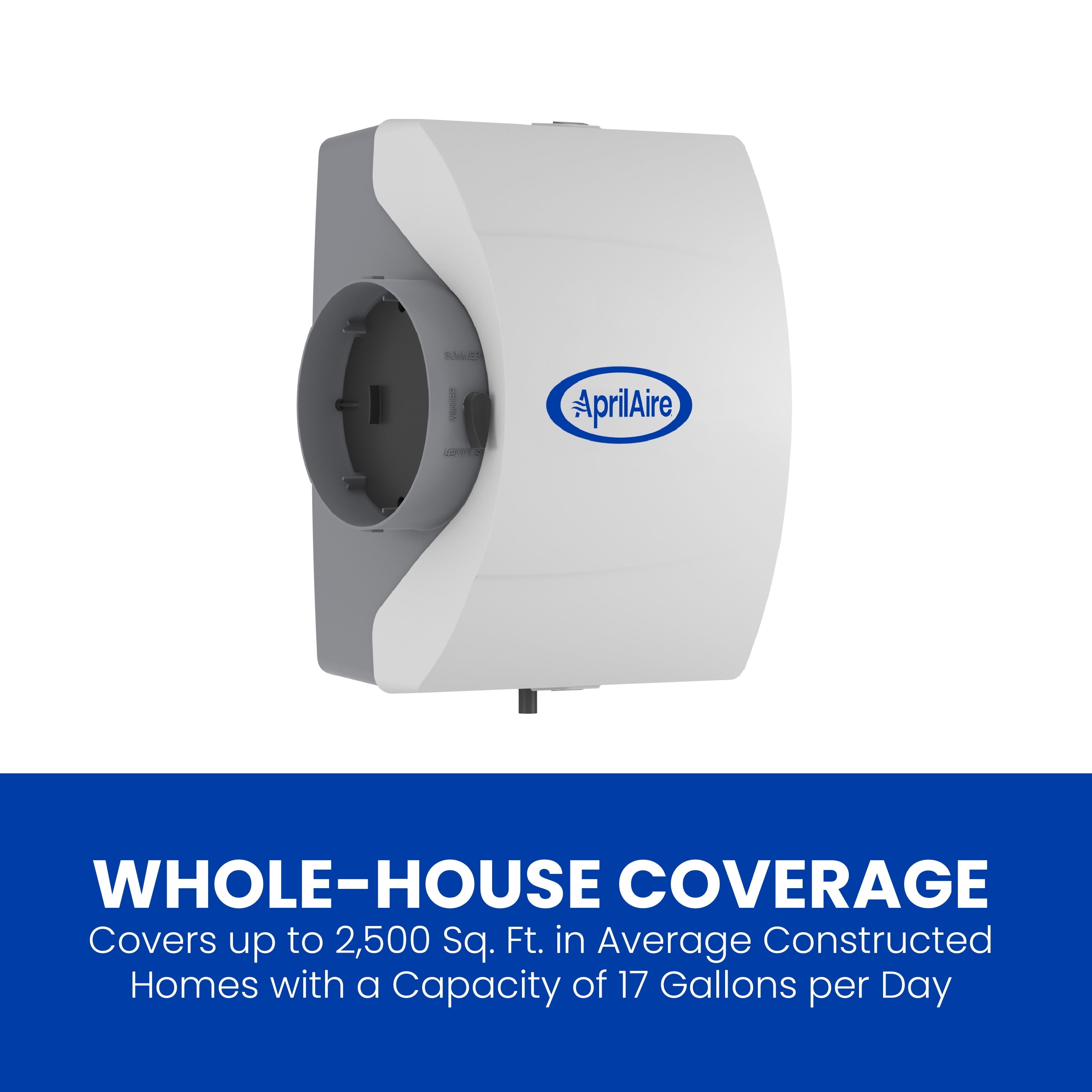 AprilAire 600M Whole-House Humidifier - Manual - Large Capacity Water Saver Furnace Humidifier for Homes up to 4,000 Sq. Ft.