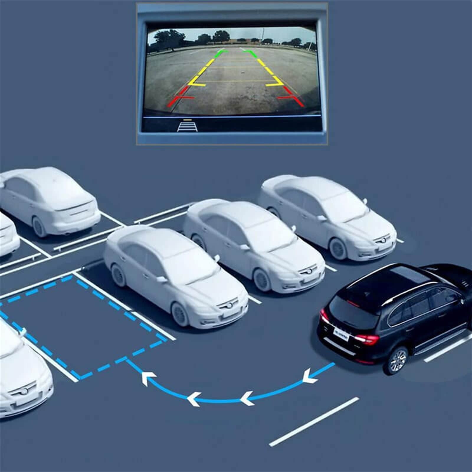 RV Trailer Wireless Backup & Hitch Camera,Wireless Dual Back Up Camera Parking Assistance Night Vision Waterproof Rear View Camera with Monitor for Car RV Truck and Trailer Bus