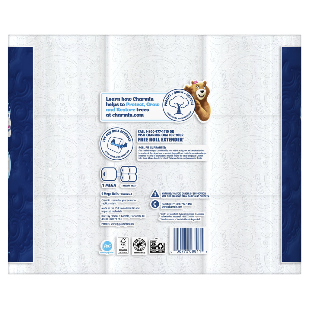Charmin Ultra Soft Toilet Paper 9 Mega Rolls, 224 Sheets Per Roll