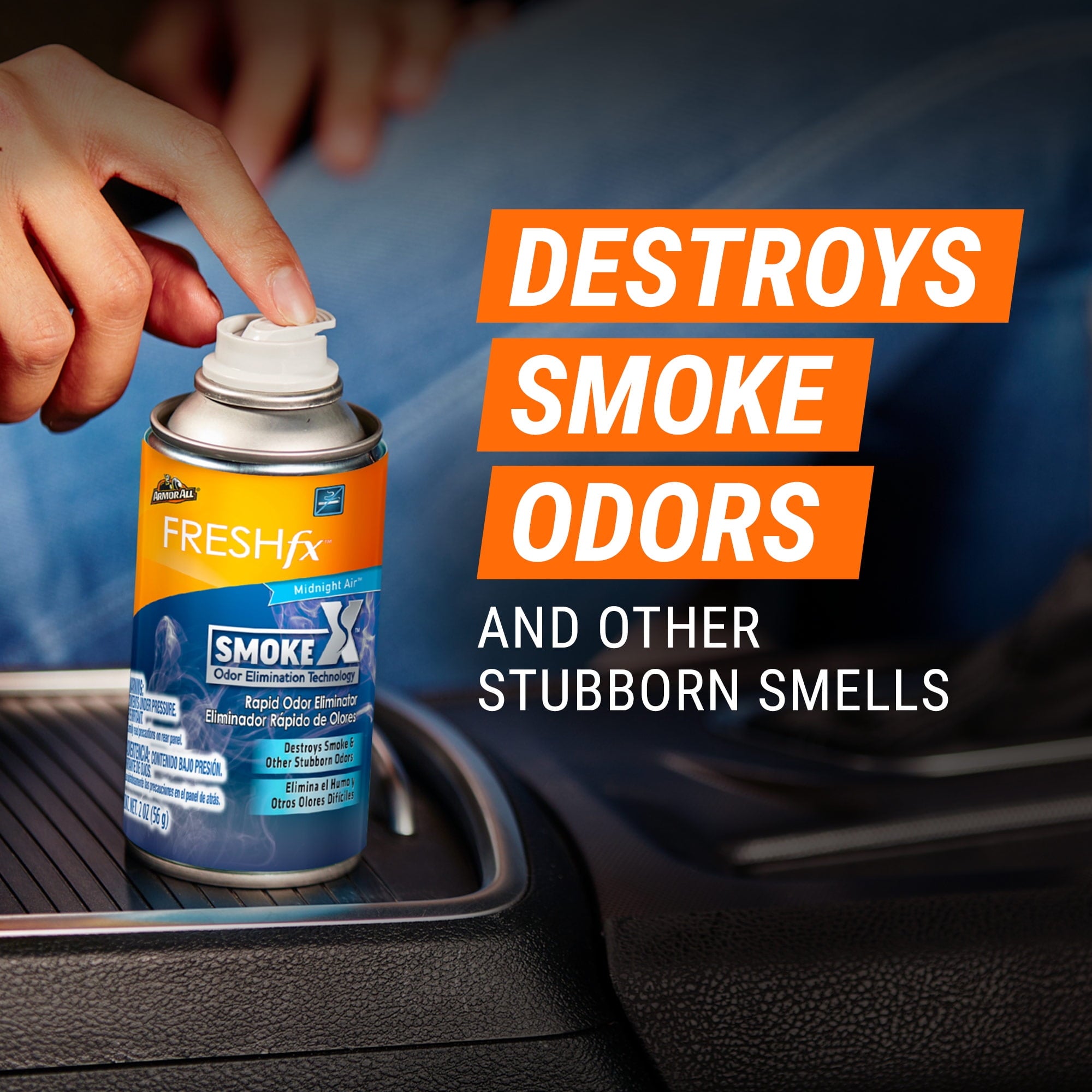 Armor All FRESH Fx Smoke X Rapid Auto Odor Eliminator – Midnight Air Scent (2 Ounces)