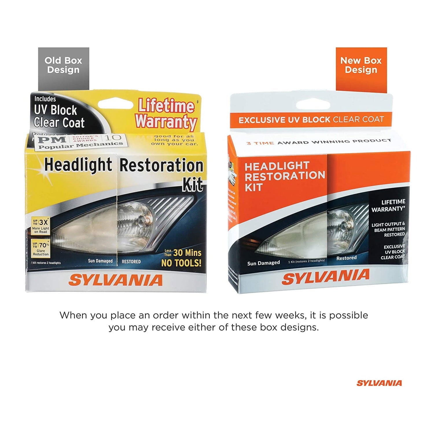 Sylvania HRK.BX Automotive Car Headlight Lens Restoration Kit Detailing Supplies