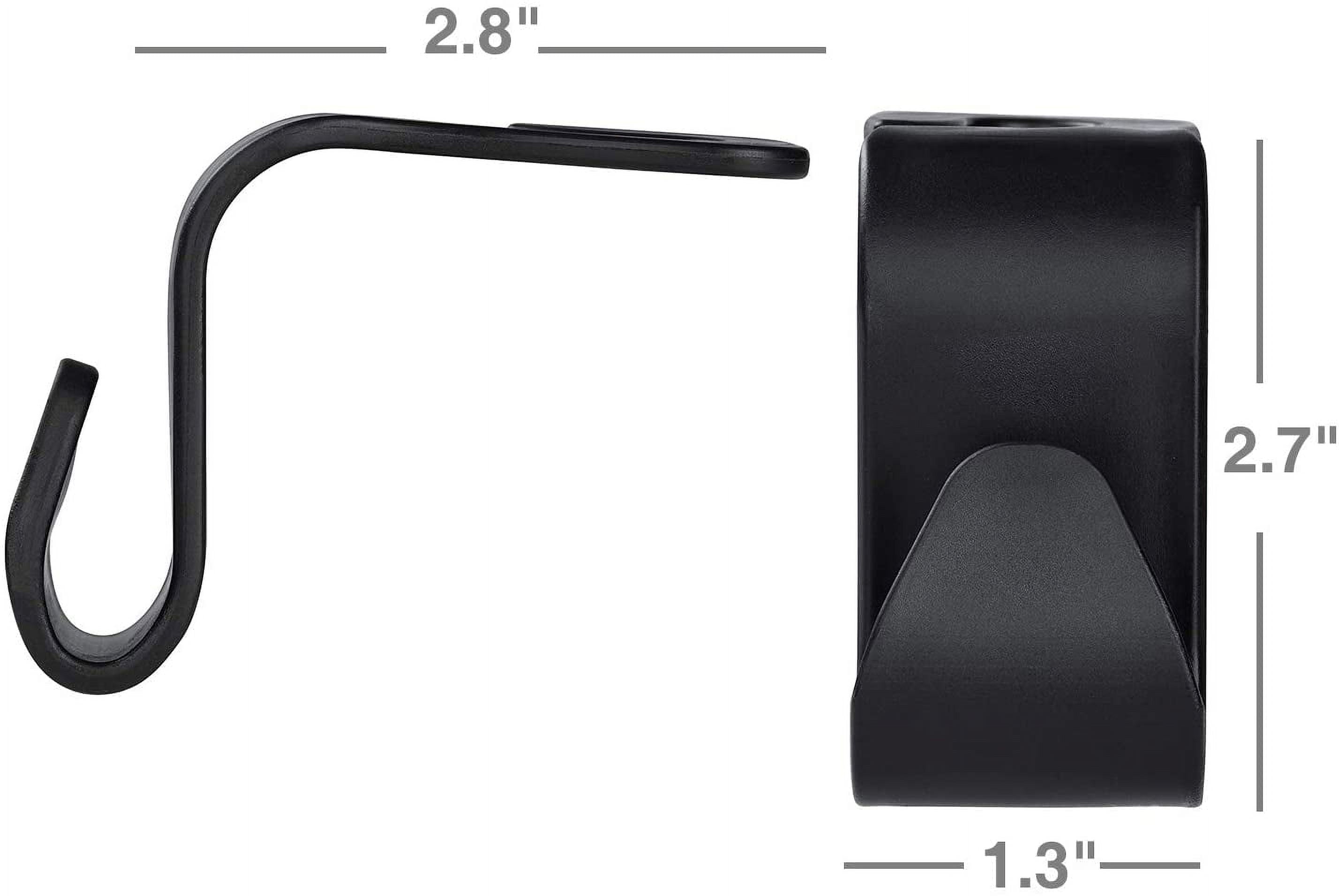 Car Seat Headrest Hooks - Back Seat Organizer Hangers (4 Pack)