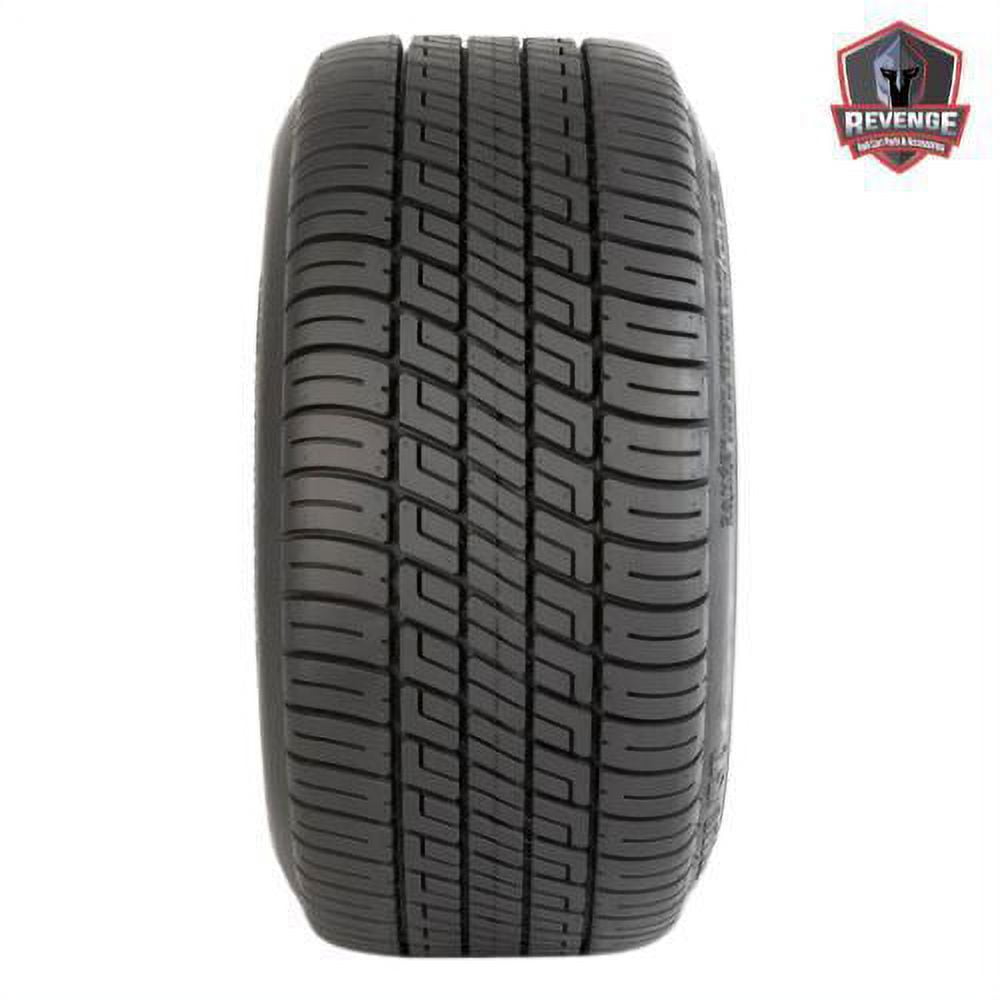 12" Maltese Machined Black Golf Cart Wheels and Tires Combo (205/30-12) Set of 4