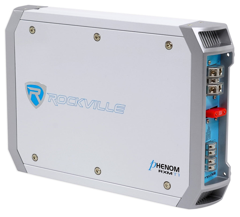 Rockville RGHR2 Marine Bluetooth Receiver+Remote+8" Wakeboards+2Ch Amplifier+Kit