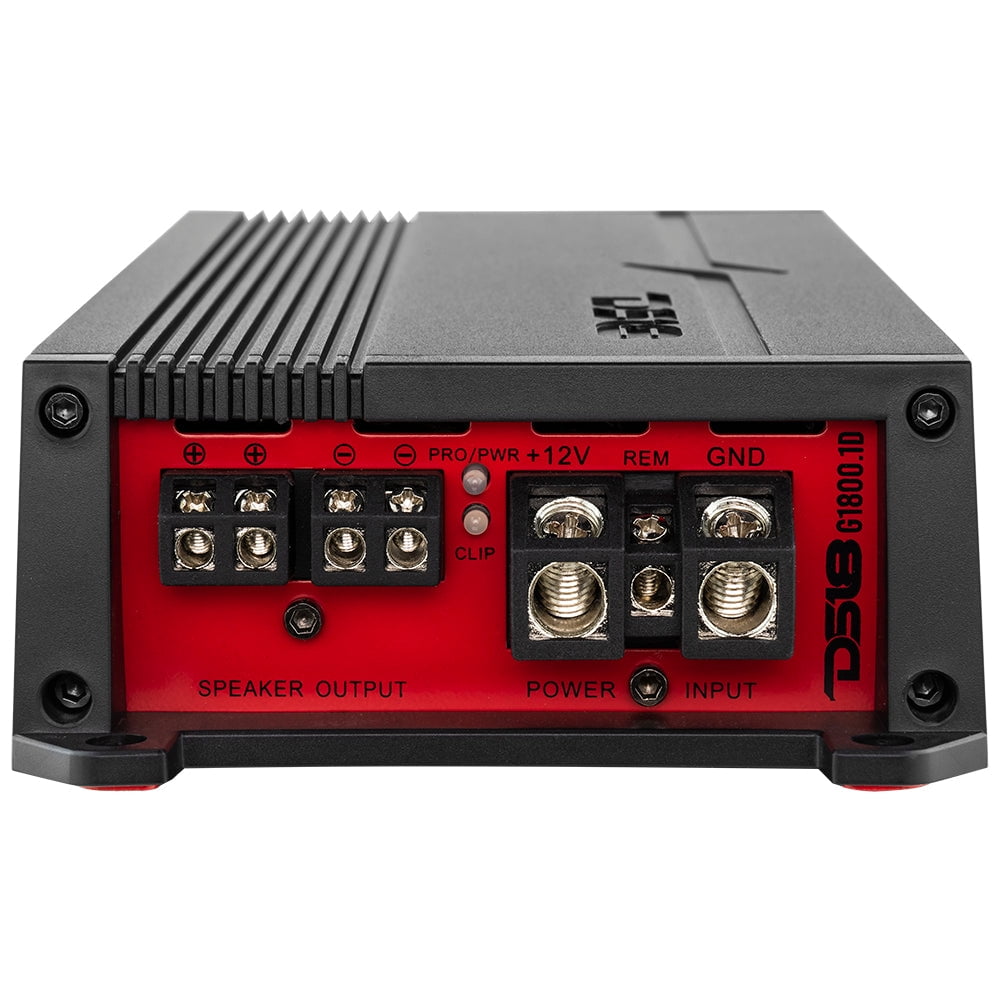 DS18 G1800.1D GEN-X 1,800-Watt-Max Monoblock Class D Amp with Wired Bass Knob