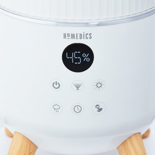 HoMedics Total Comfort Deluxe Ultrasonic Humidifier Top Fill, Large Humidifier for for Bedroom, Plants, Office - Top-Fill 1.47 Gallon White UHE-CMTF91