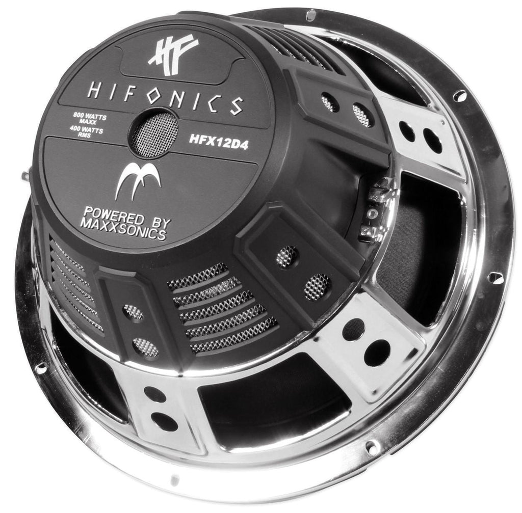 Pair of Hifonics HFX12D4 HF Series 12" 800 Watt DVC 4 Ohm Car Subwoofers Bundle
