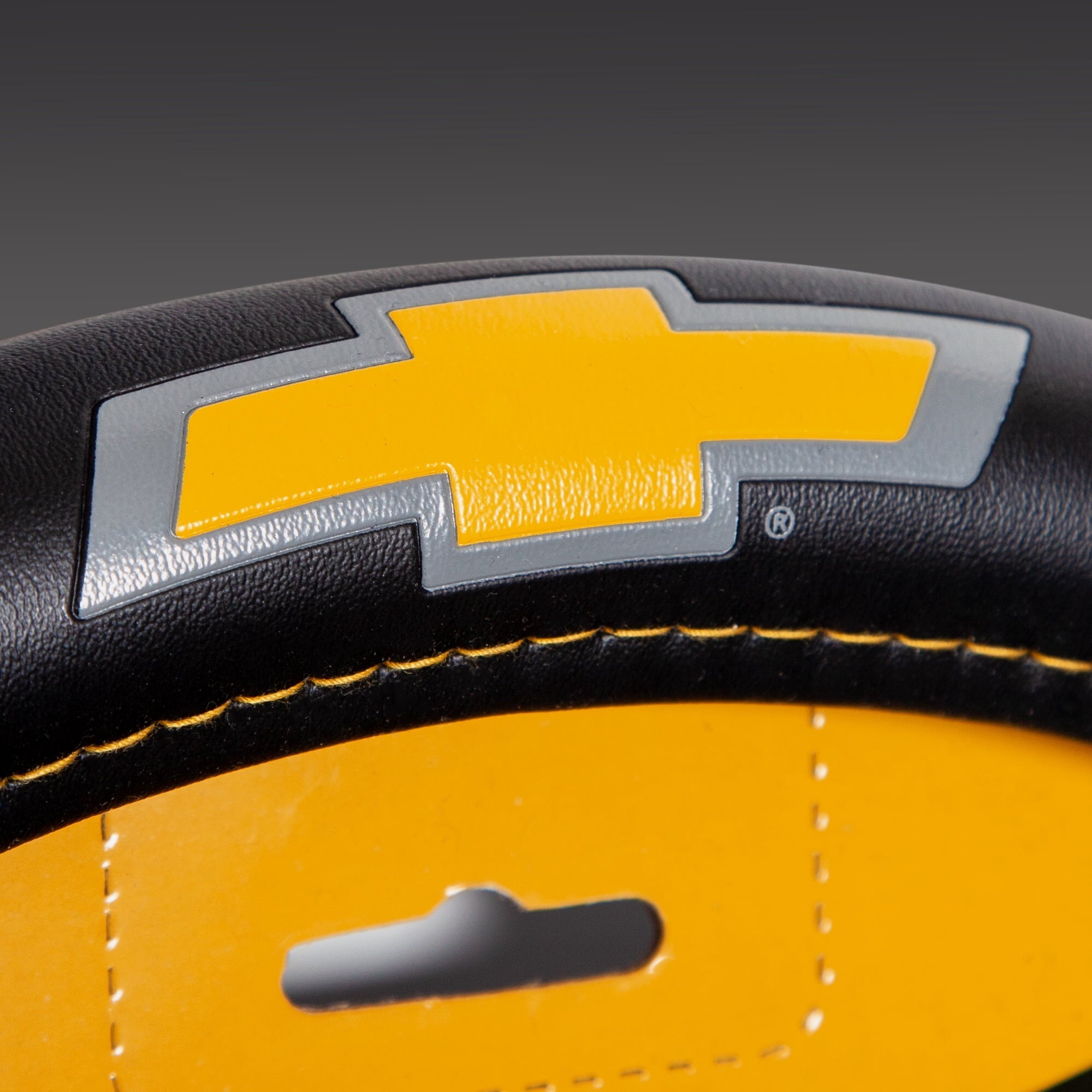 Plasticolor Chevy Deluxe Series Universal Steering Wheel Cover, Black & Yellow, 1 Pc, 1 lb