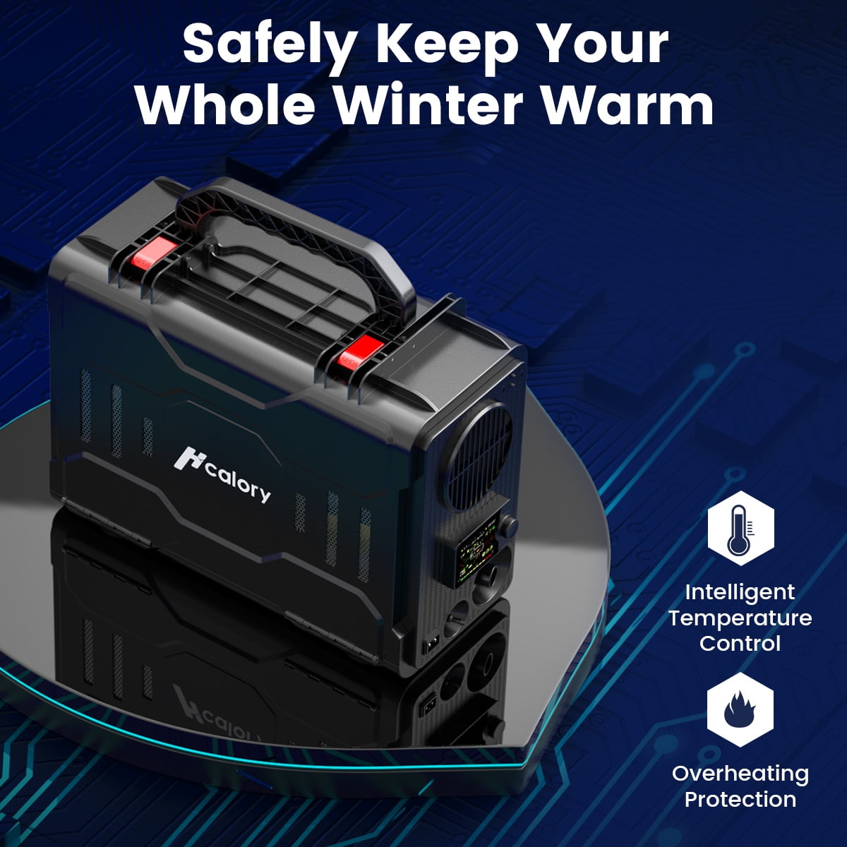 HCALORY Diesel Air Heater, 12V 8KW All-In-One Portable Handheld Toolbox with Bluetooth APP Control and LCD Monitor for Car Trucks Boat Bus RV Trailer Motor-Homes and Camper, Black