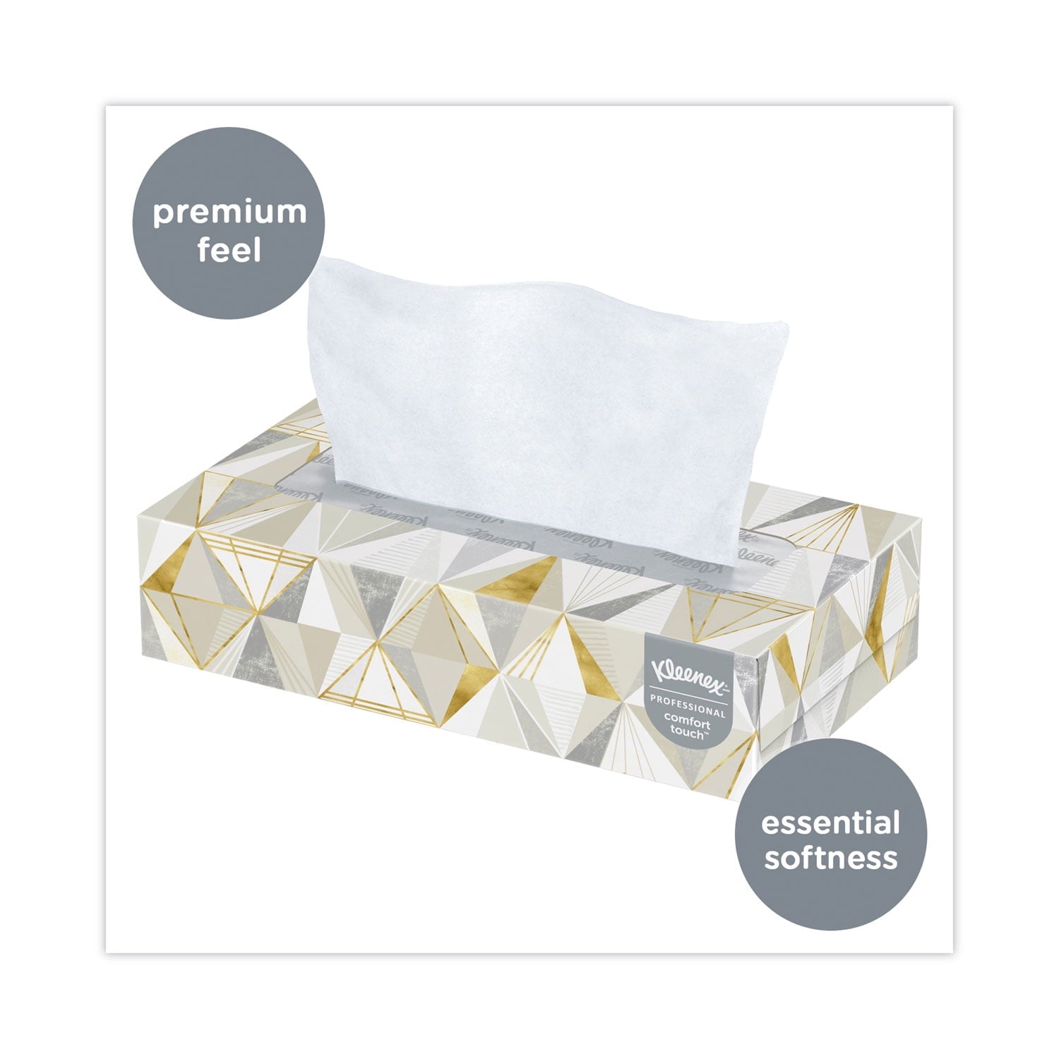 Kleenex White Facial Tissue, 2-Ply, 125 Sheets/Box, 12 Boxes/Carton -KCC03076