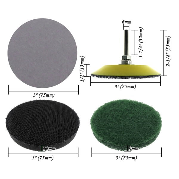 ODOMY DIY Car Lights Kit Polishing Restoration & Headlight Repairing Set P240 Mop Sanding Discs Drill Adapter