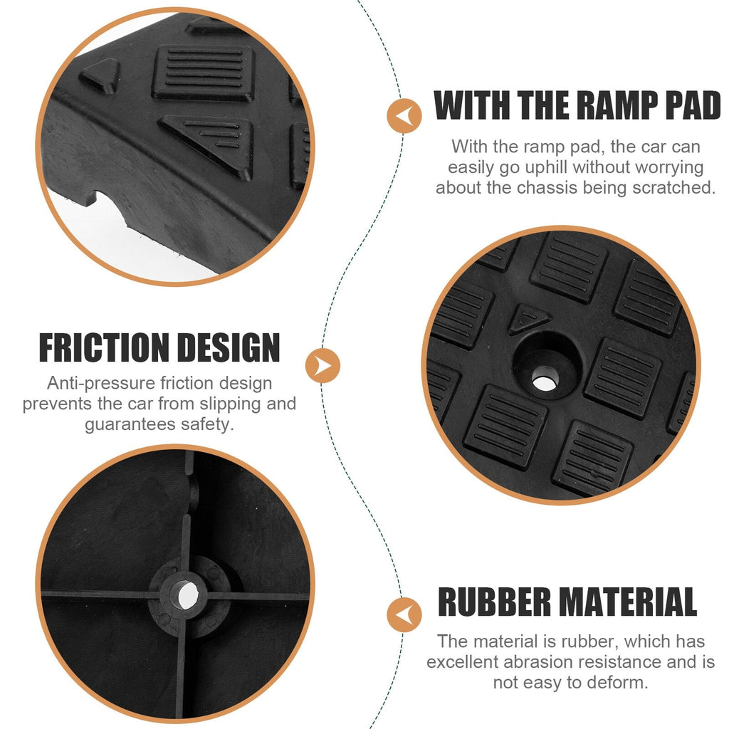 Rubber Curb Ramp Heavy Duty Rubber Threshold Ramp 10 Ton Car Vehicle Curbside Driveway Ramp for Loading Dock Sidewalk Wheelchair