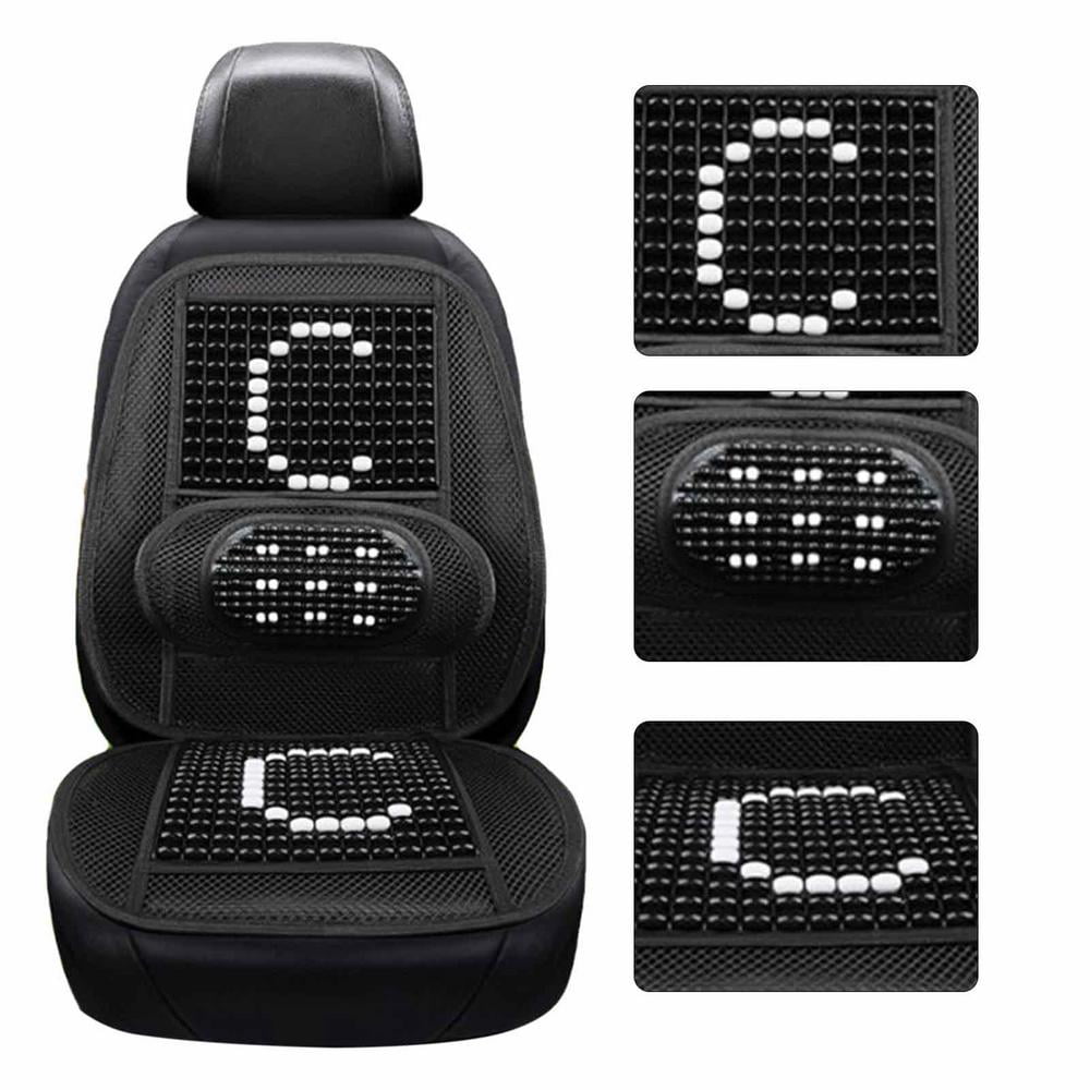 Tohuu Beaded Seat Covers for Cars Wood Full Car Massage Cool Comfort Cushion Car Driver Massaging Cushion for Car Truck Seat pleasure