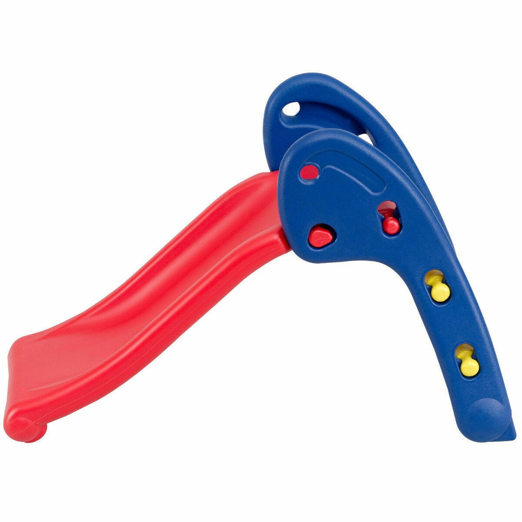 Gymax 2 Step Children Folding Slide Plastic Fun Toy Up-down For Kids Indoor & Outdoor