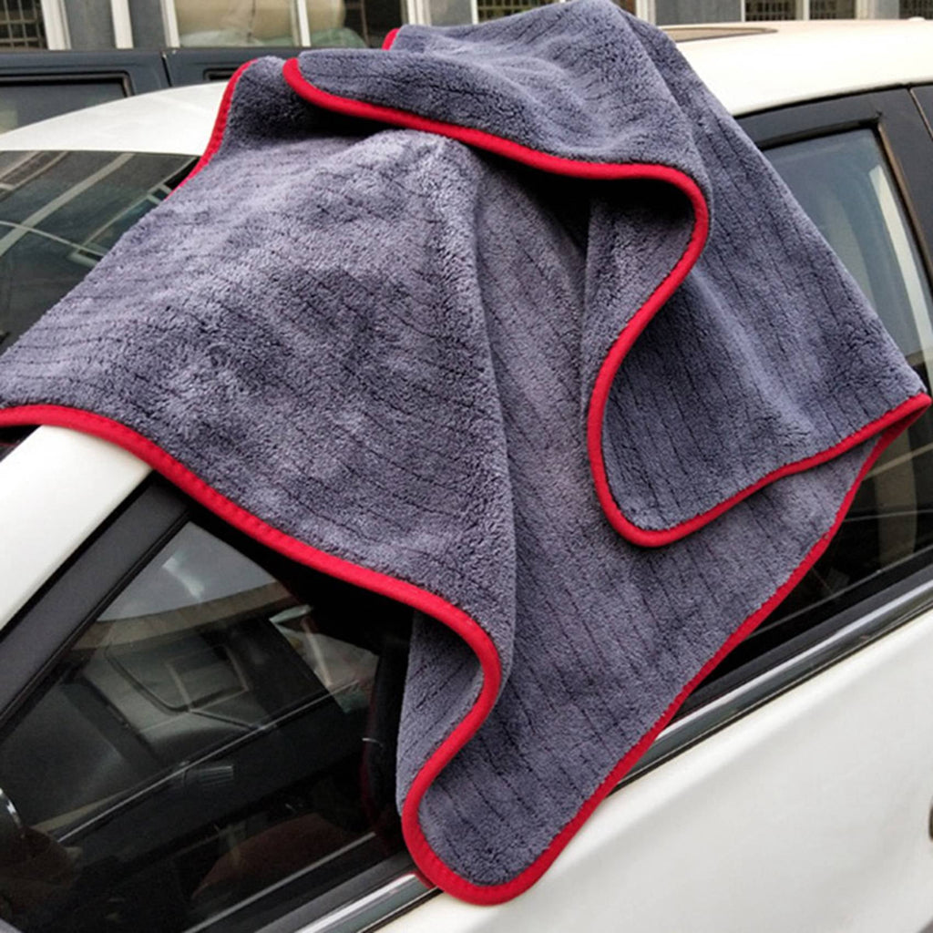 2X 1000GSM 90X60cm Large Size Thick Plush Microfiber Towel Car Wash Clean Cloths Microfibre Wax Polishing Towel