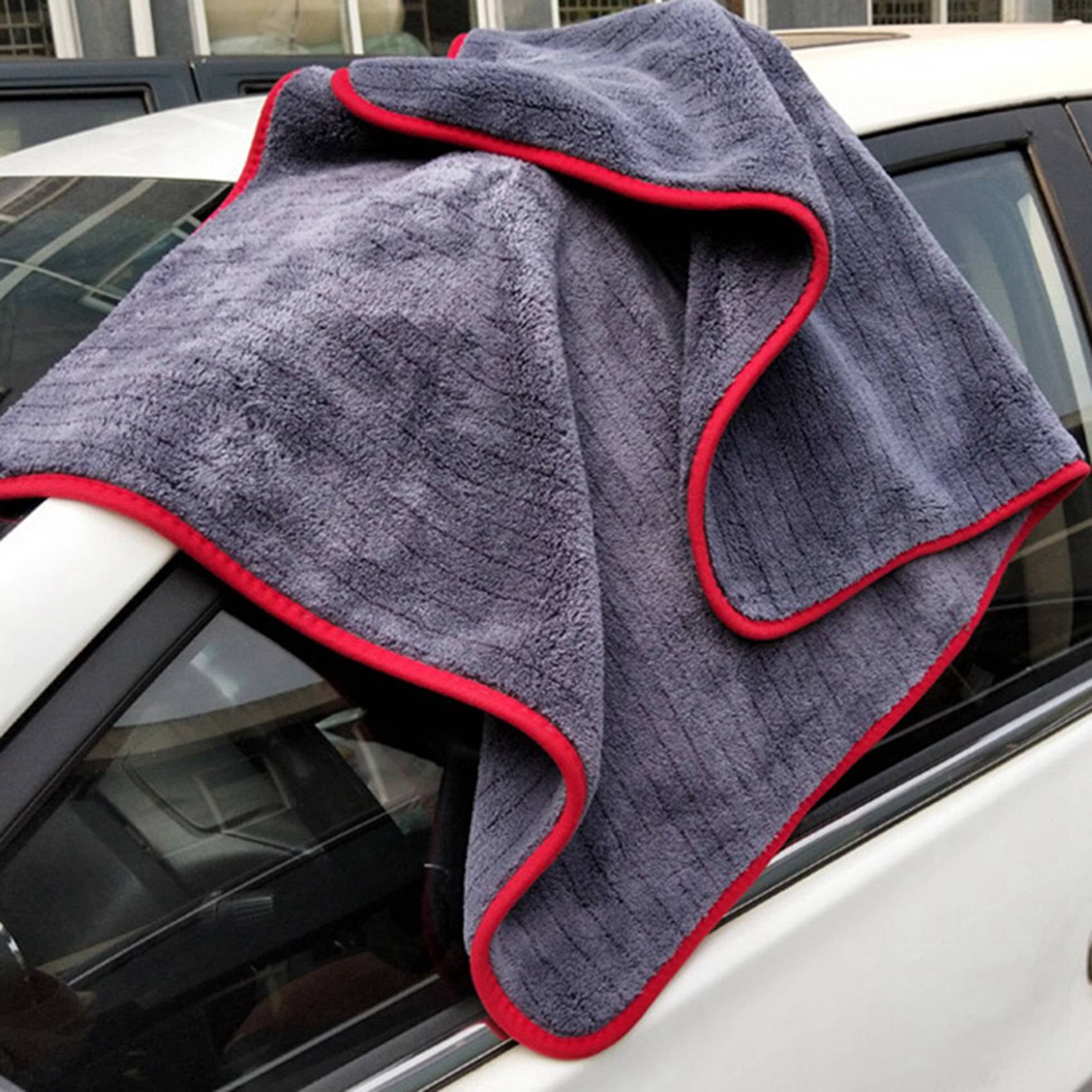 2X 1000GSM 90X60cm Large Size Thick Plush Microfiber Towel Car Wash Clean Cloths Microfibre Wax Polishing Towel
