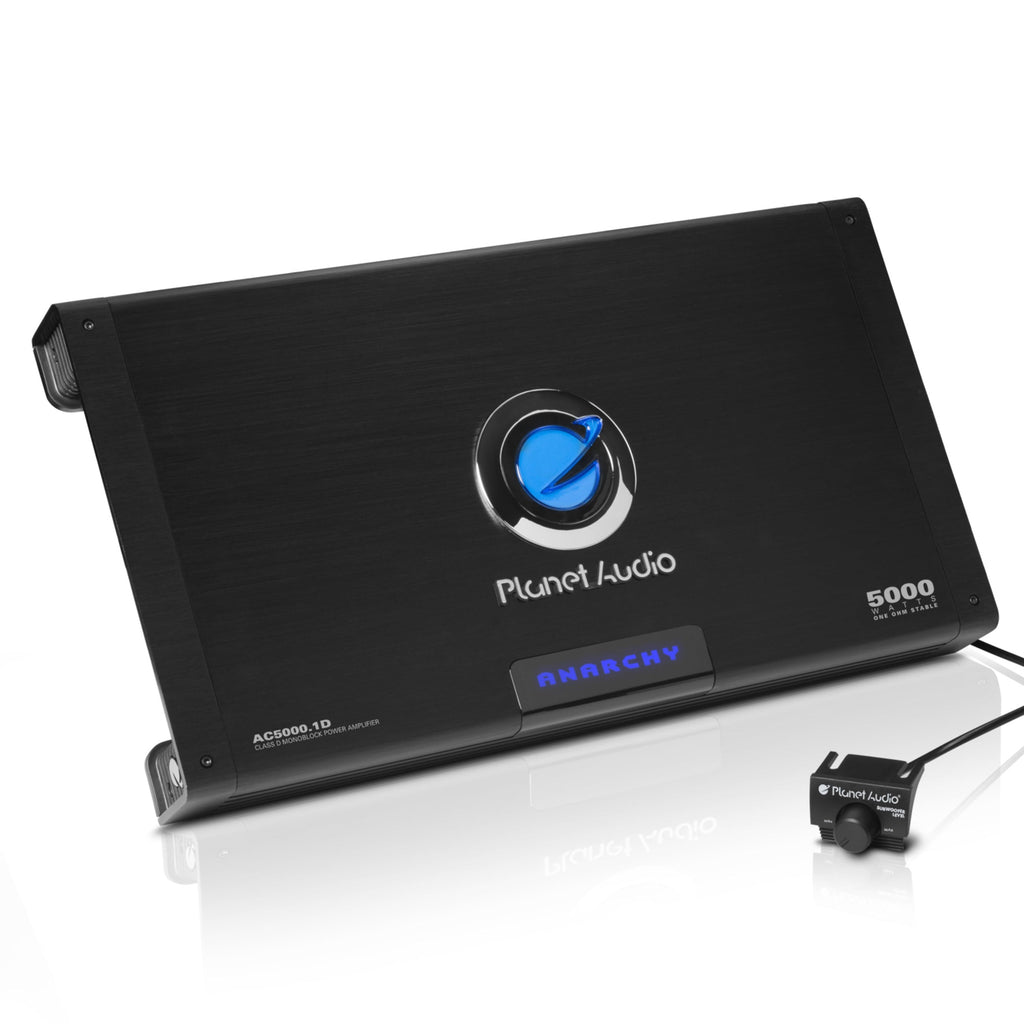 Planet Audio AC5000.1D 5000W Mono Class D MOSFET Power Car Amplifier w/ Remote