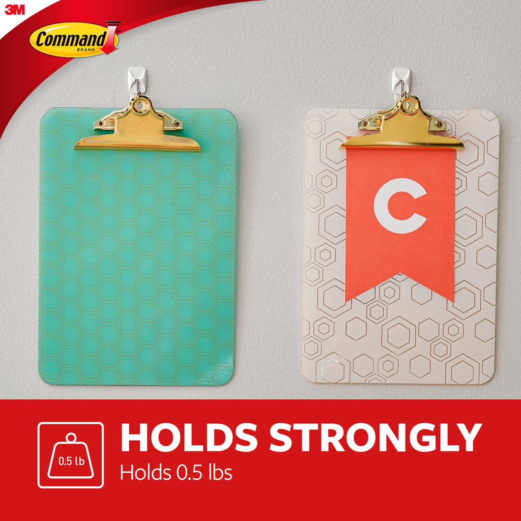Command Small Wire Toggle Hooks, White, Damage Free Christmas Organizer, 22 Hooks