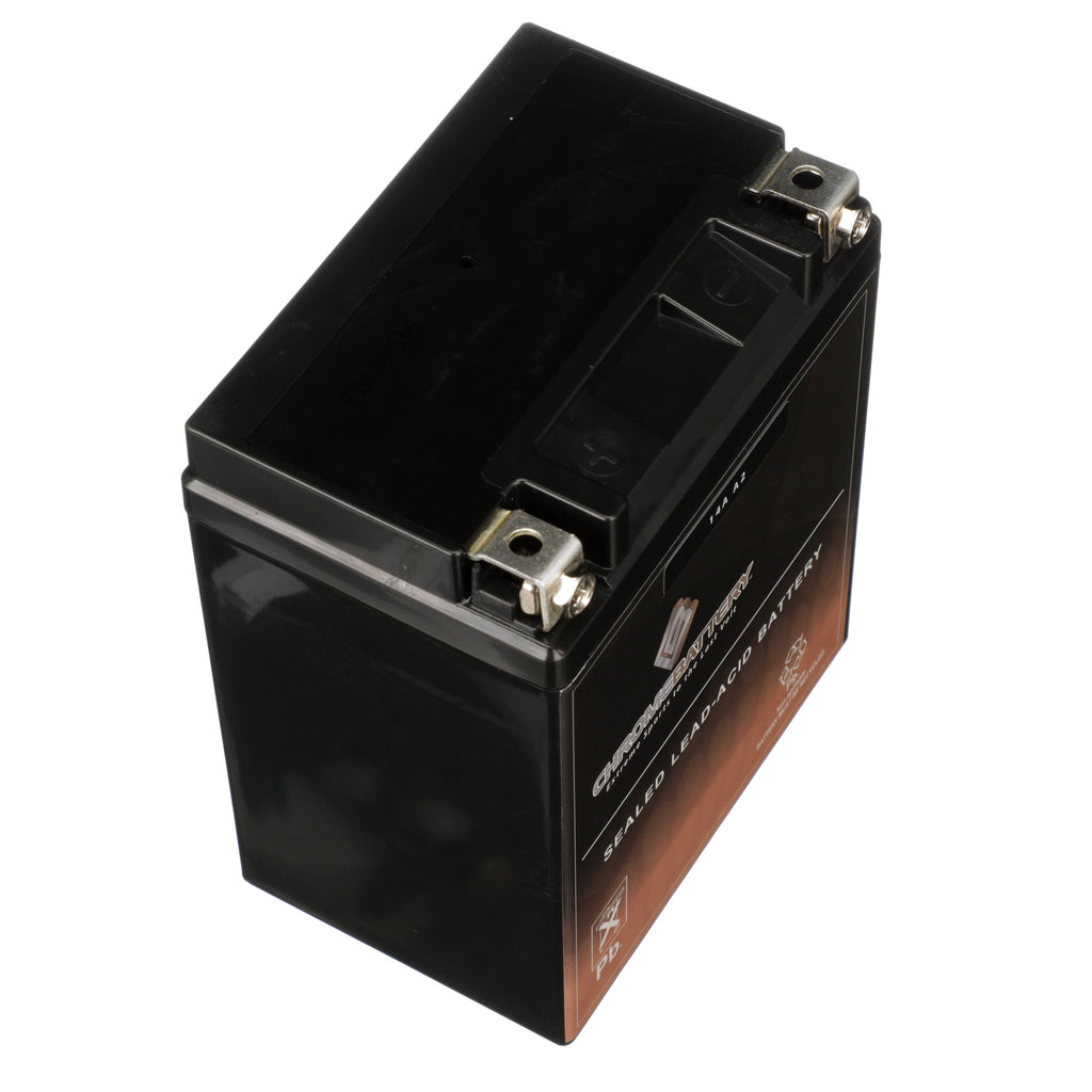 Chrome Battery Yb14A-A2 High Performance - Maintenance Free - Agm Motorcycle Battery