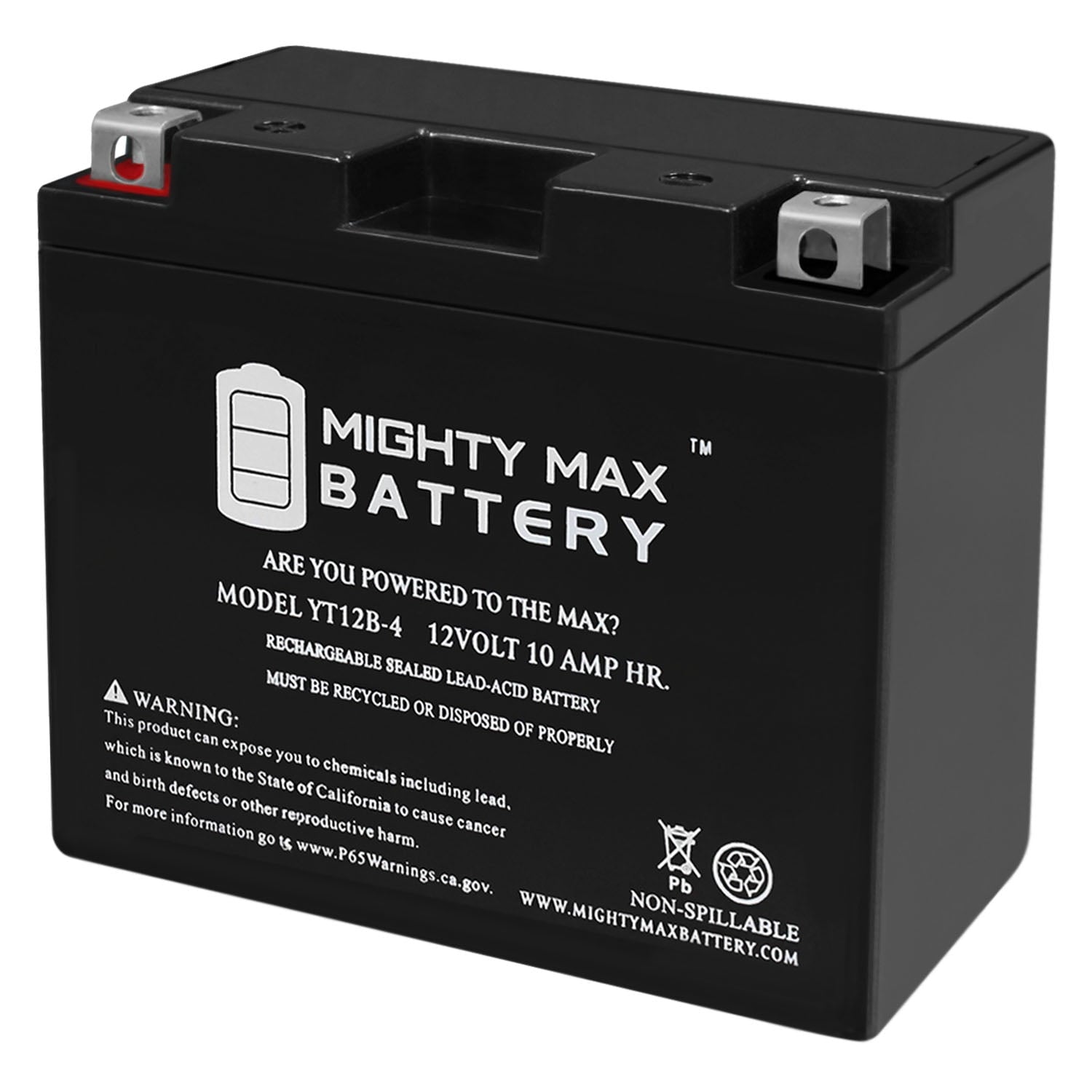YT12B-4 SLA 12V 10Ah Battery for Ducati 848, Corse SE 848cc 2008-2013