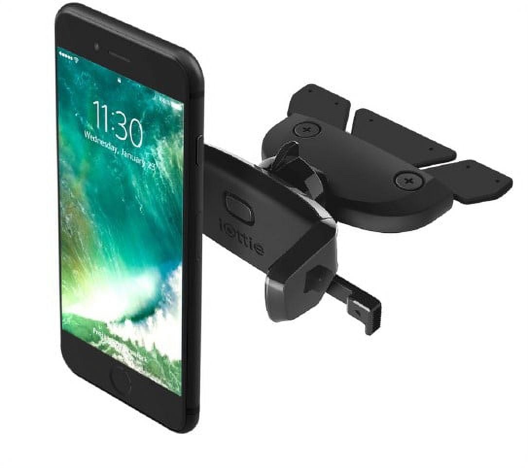 iOttie Easy One Touch Mini CD Slot Mount and Phone Holder, Black, Plastic