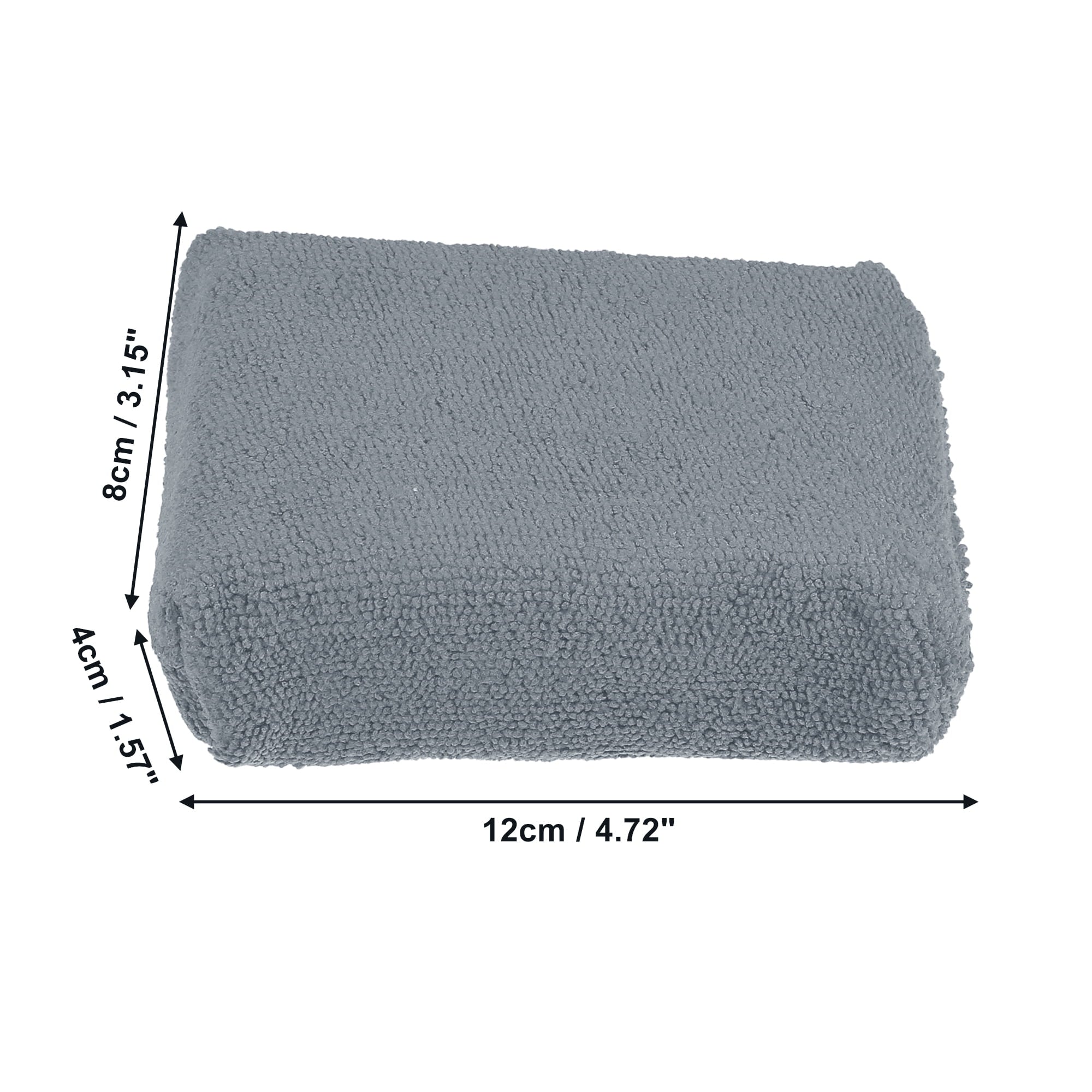 Unique Bargains 2pcs Gray Microfiber Detailing Applicator Sponges for Applying Wax Car Wash Dirt Washing Tool