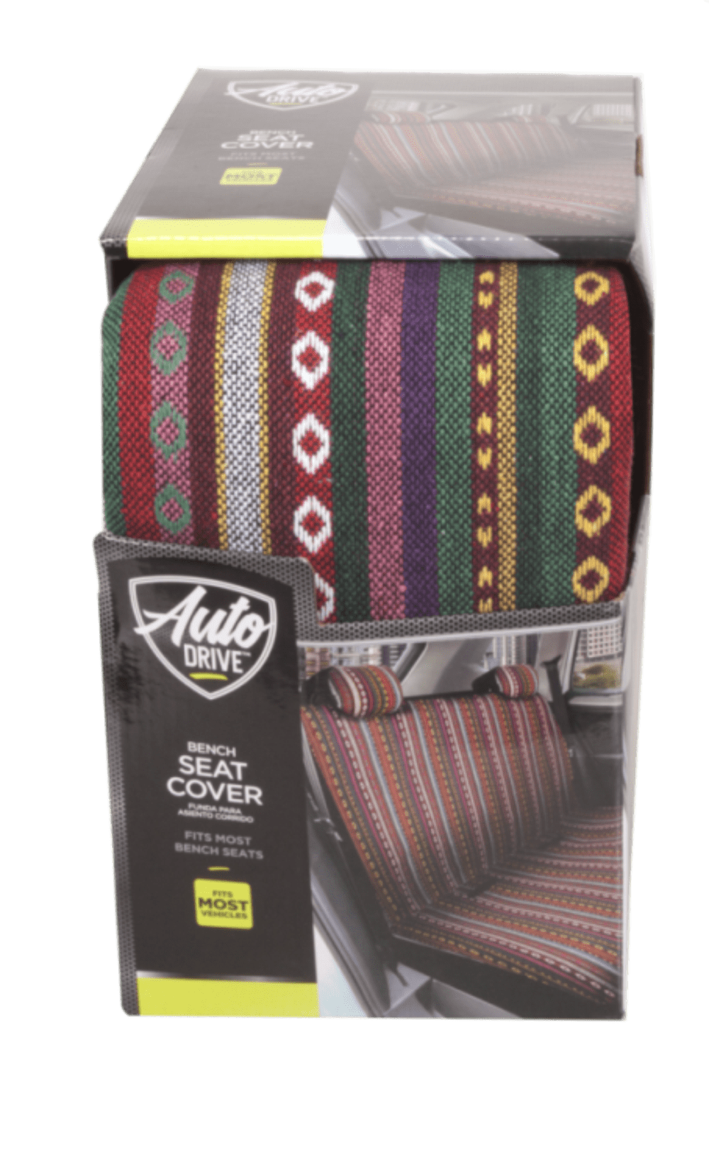 Auto Drive 1PC Bench Seat Cover Polyester Baja Saddle Blanket Orange - Universal Fit,2102SC097