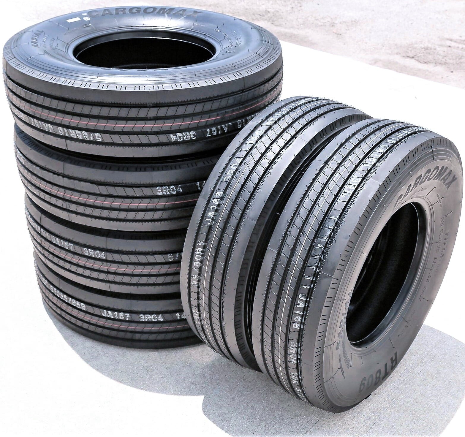Pair of 2 (TWO) Cargo Max RT809 All Steel ST 235/85R16 Load H 16 Ply Trailer Tires