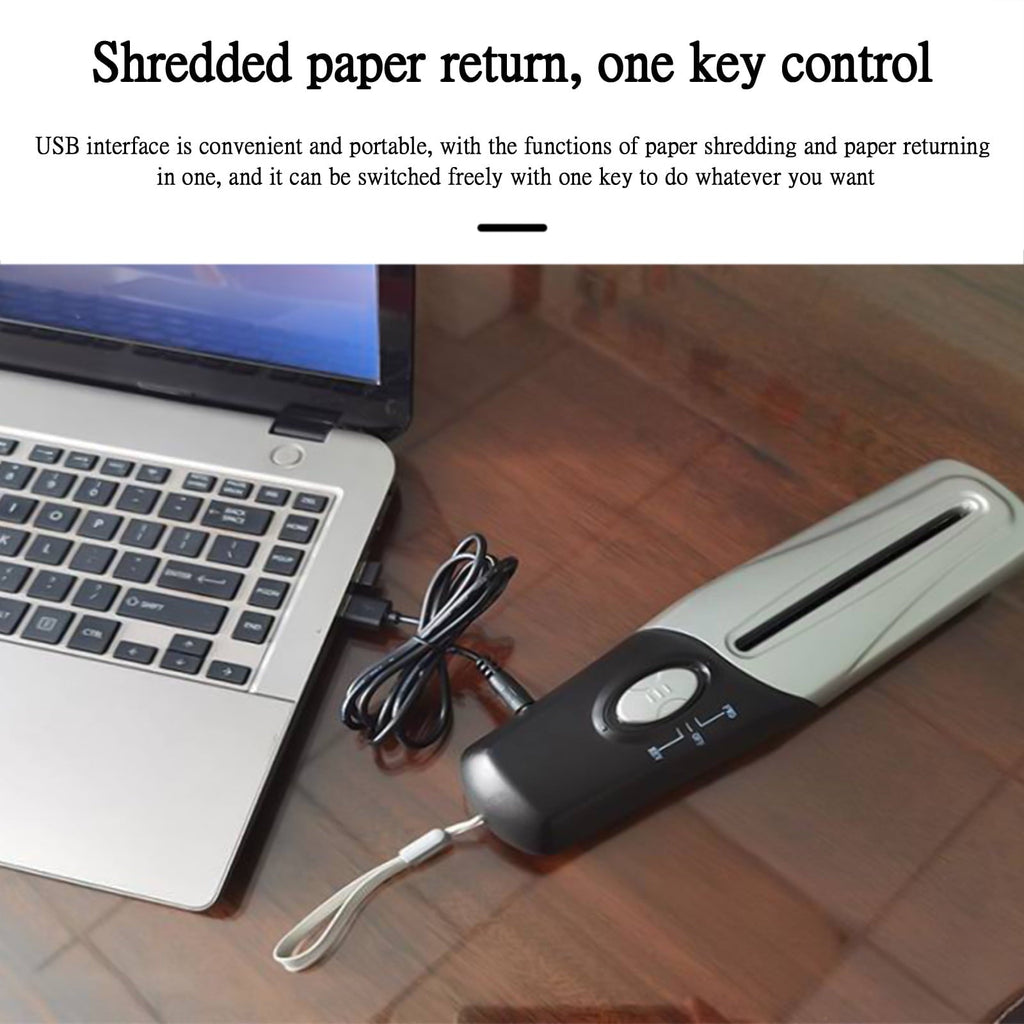 SuoKom Portable Paper Shredders Small Handheld USB Powered Stationery Office Home Cutting Machine Paper Documents Cutting Tool Shredders on Clearance