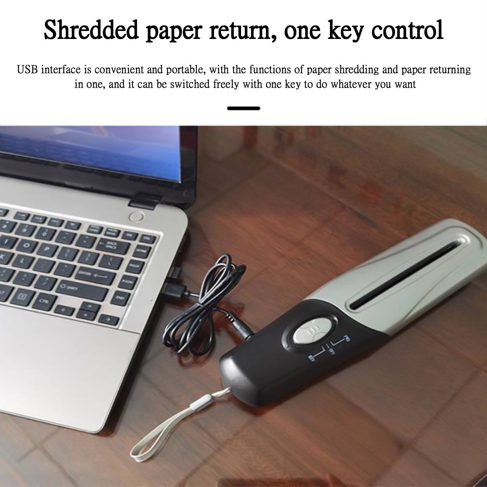 Kiplyki Wholesale Portable Paper Shredders Small Handheld USB Powered Stationery Office Home Cutting Machine Paper Documents Cutting Tool Shredders