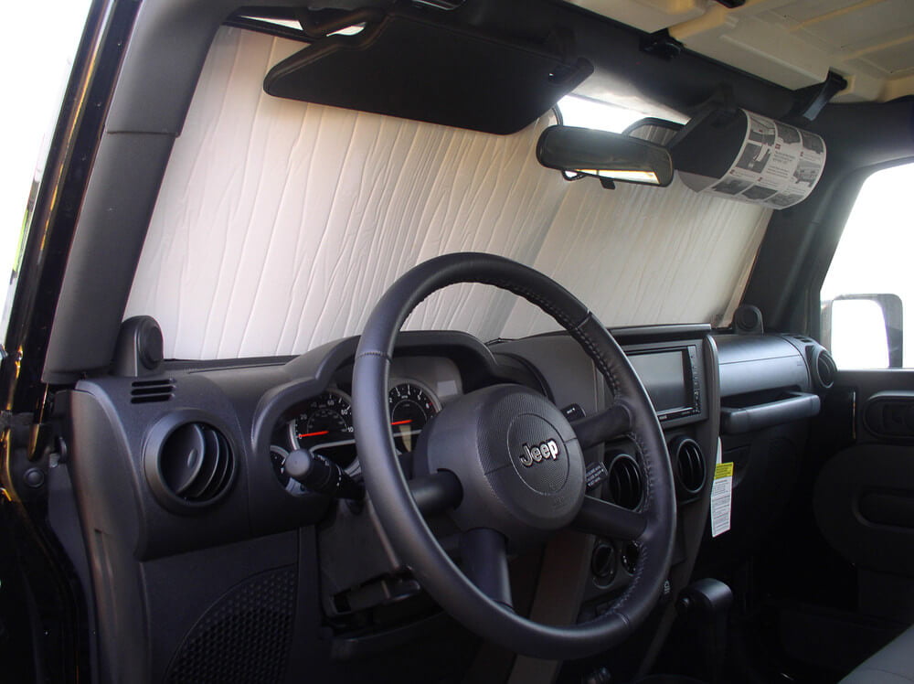 HeatShield, The Original Windshield Sun Shade, Custom-Fit for Jeep Wrangler SUV 2007-2017, Silver Series