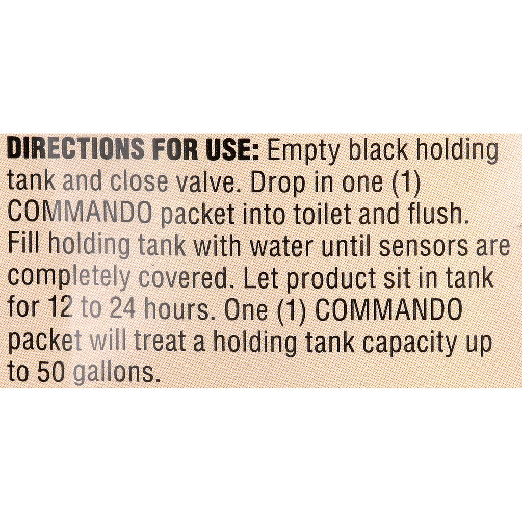 Commando Black Holding Tank and Sensor Cleaner | 4-Pack | 1 Year Supply | Blue | Ocean Mist Fragrance | Manufactured by Walex