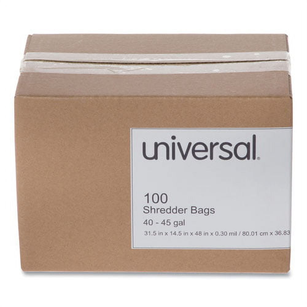 High-Density Shredder Bags, 40-45 Gal Capacity, 100/box | Bundle of 5