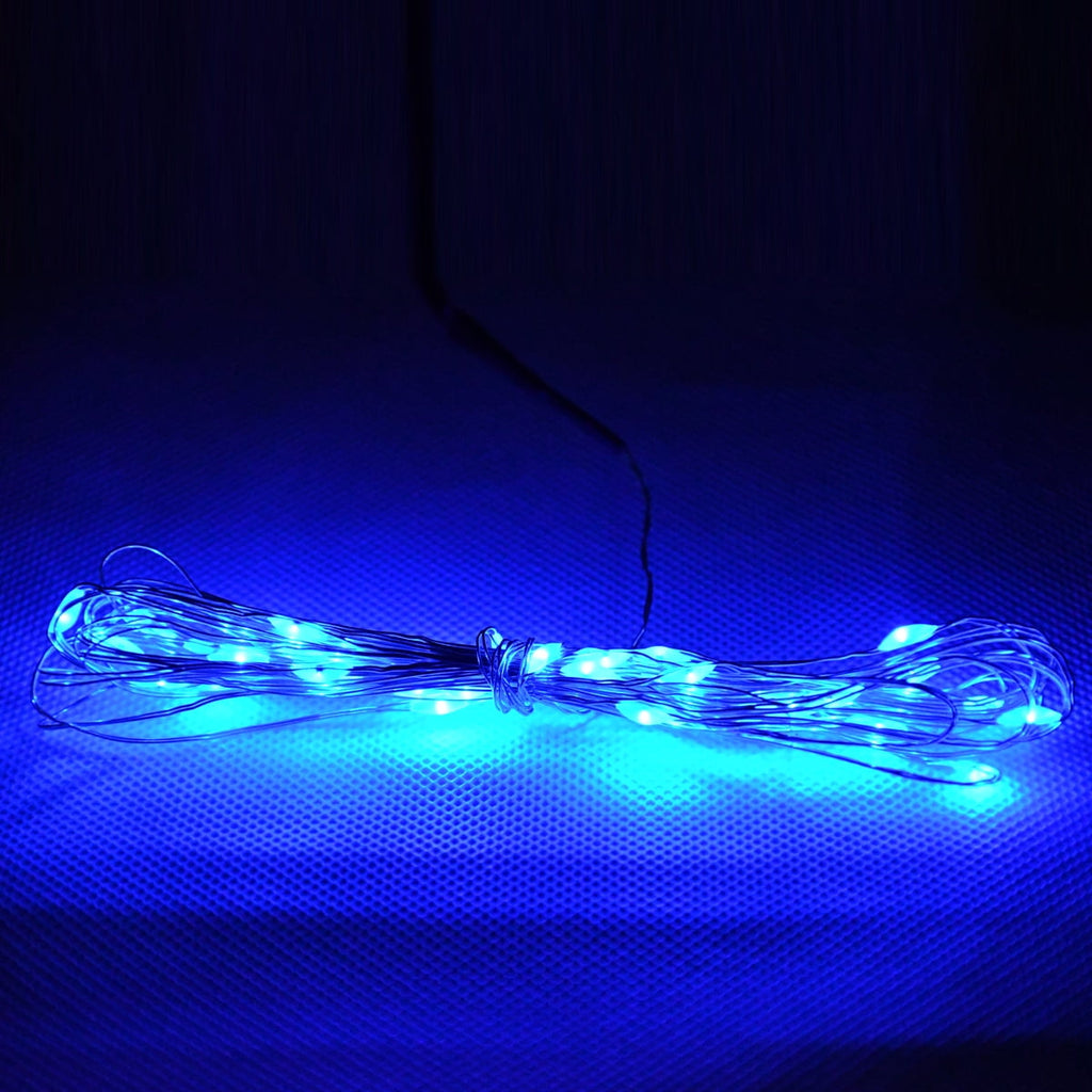 Auto Drive 1.5 Volts Battery Operated 12FT 36CT LED Blue Micro Wire Light 1 Pack for RV