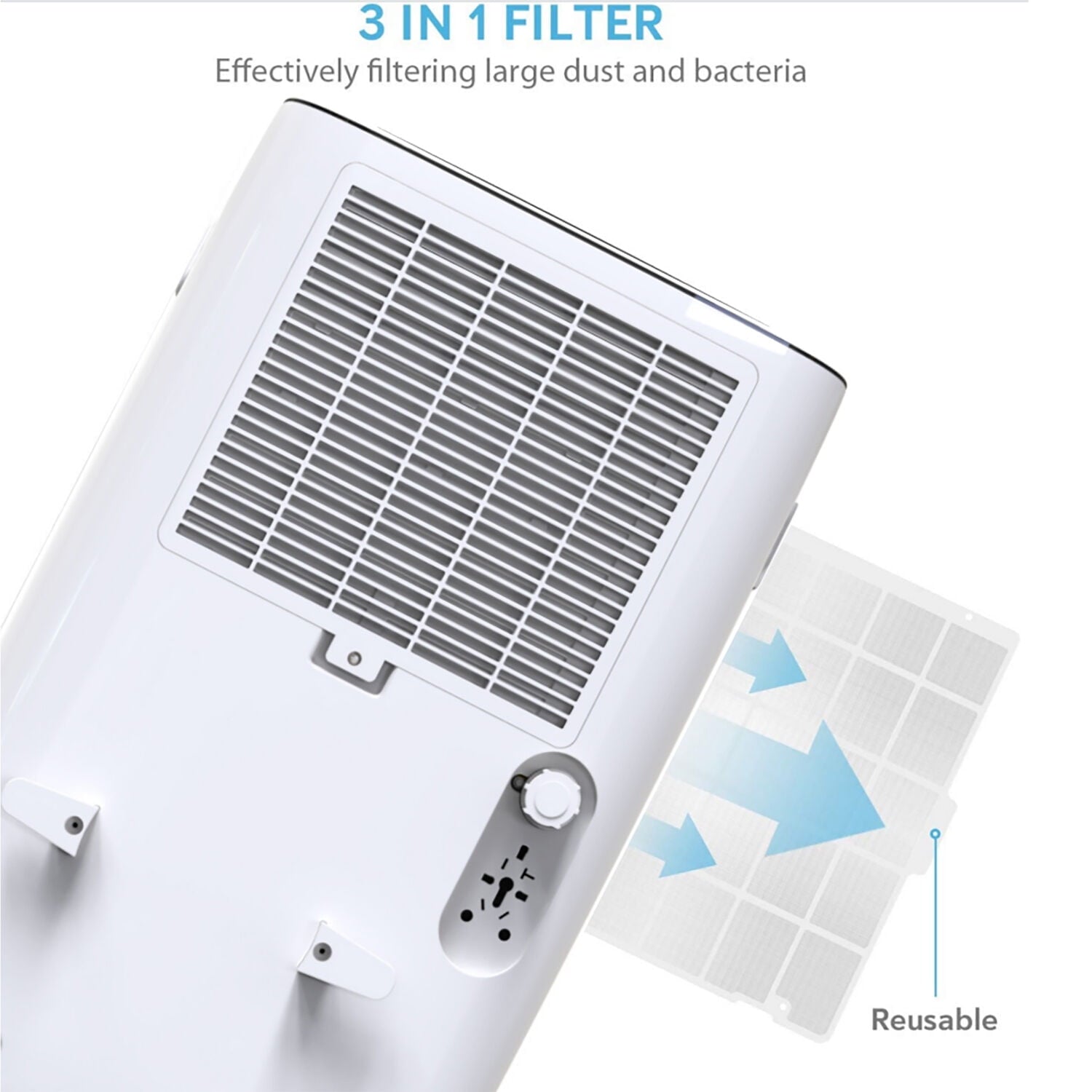 JHS Energy Star 35 Pint Dehumidifier in White - LED Display, 24H Timer